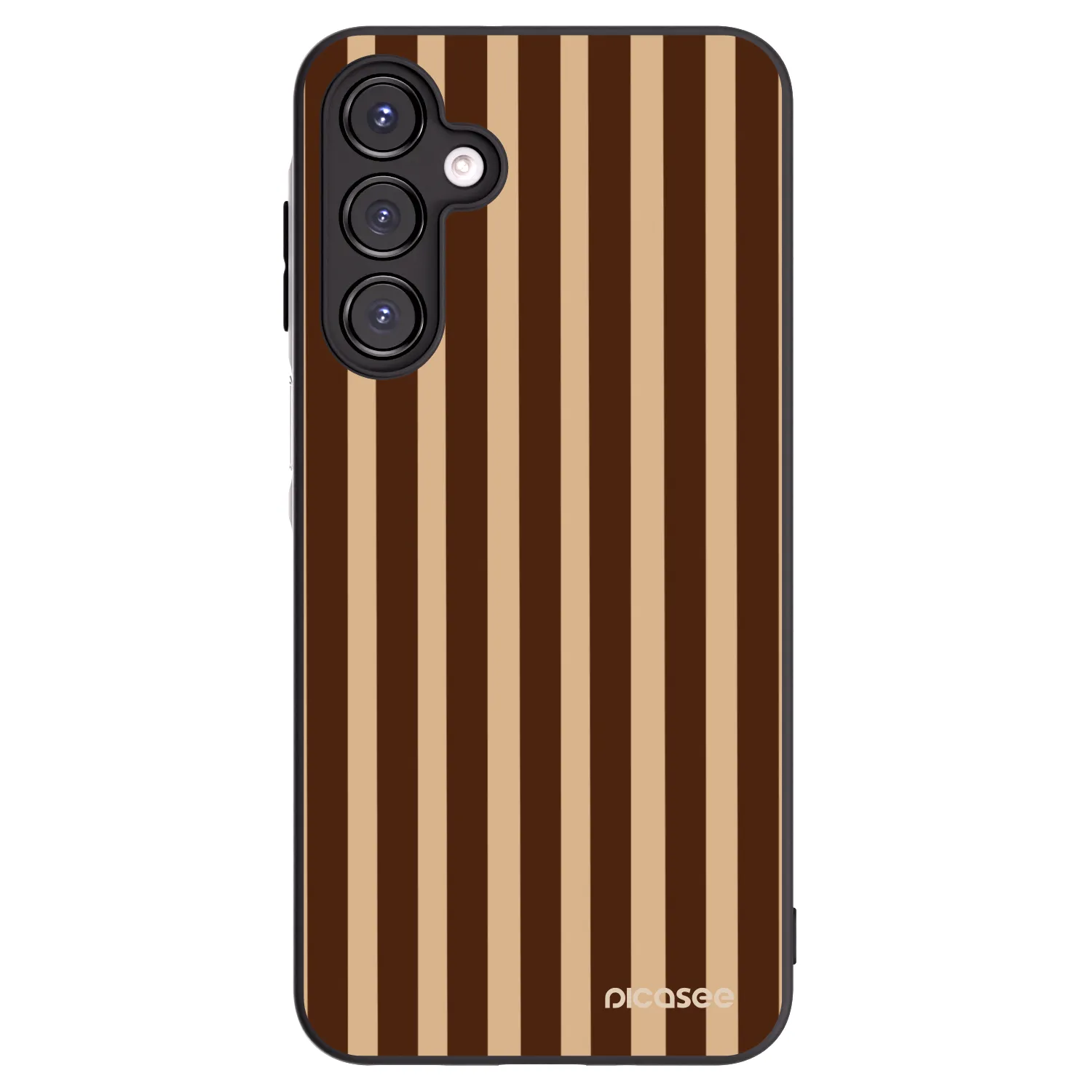 Picasee Μαύρη θήκη σιλικόνης για Samsung Galaxy A16 5G - Brown lines