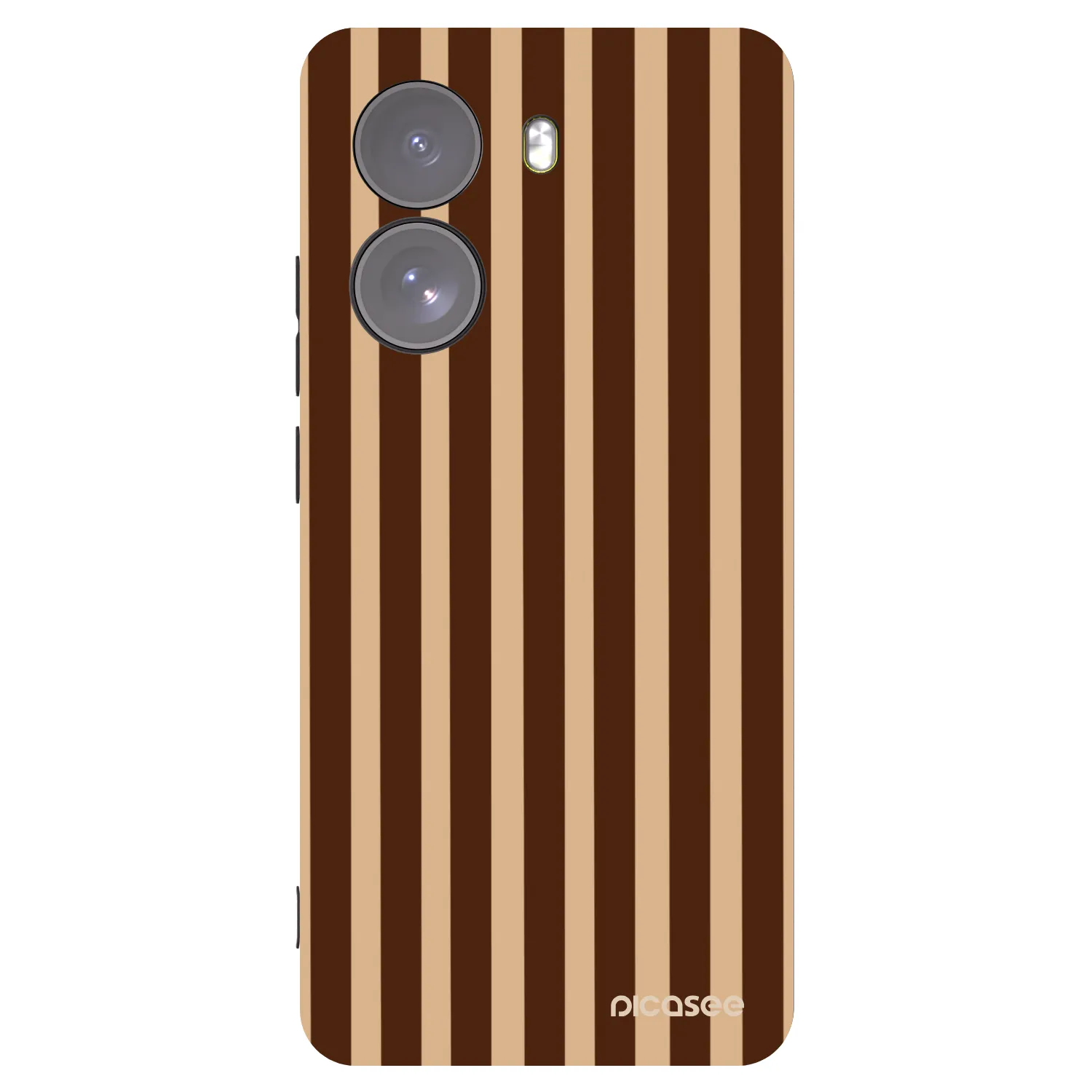 Picasee Μαύρη θήκη σιλικόνης για Xiaomi Poco X7 - Brown lines