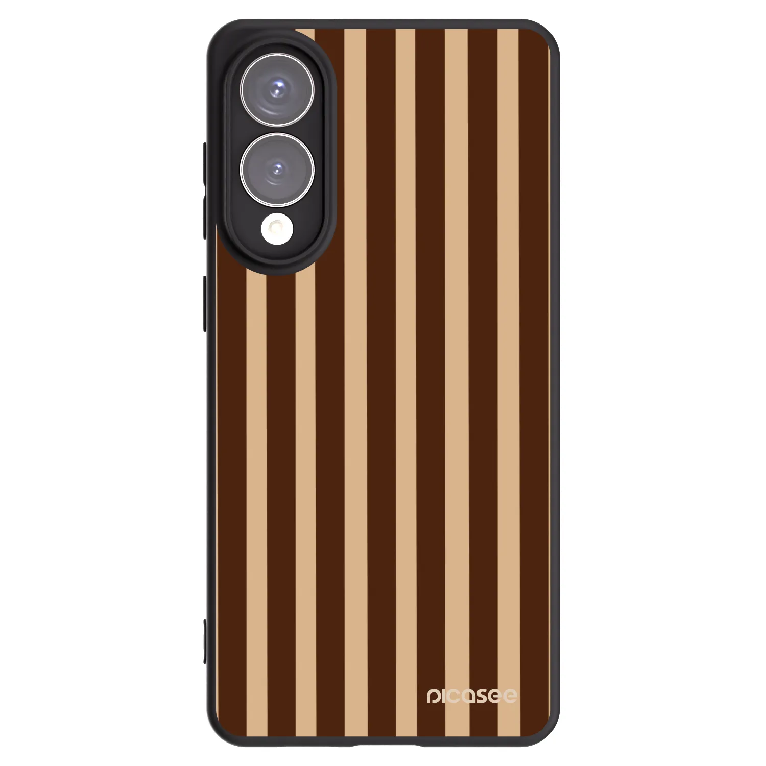 Picasee Μαύρη θήκη σιλικόνης για Samsung Galaxy S25 Edge 5G - Brown lines