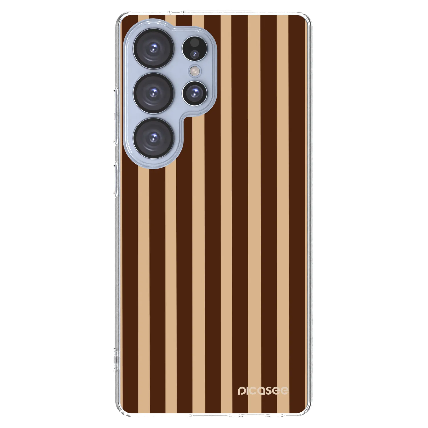 Picasee διαφανής θήκη σιλικόνης Samsung Galaxy S25 Ultra 5G - Brown lines