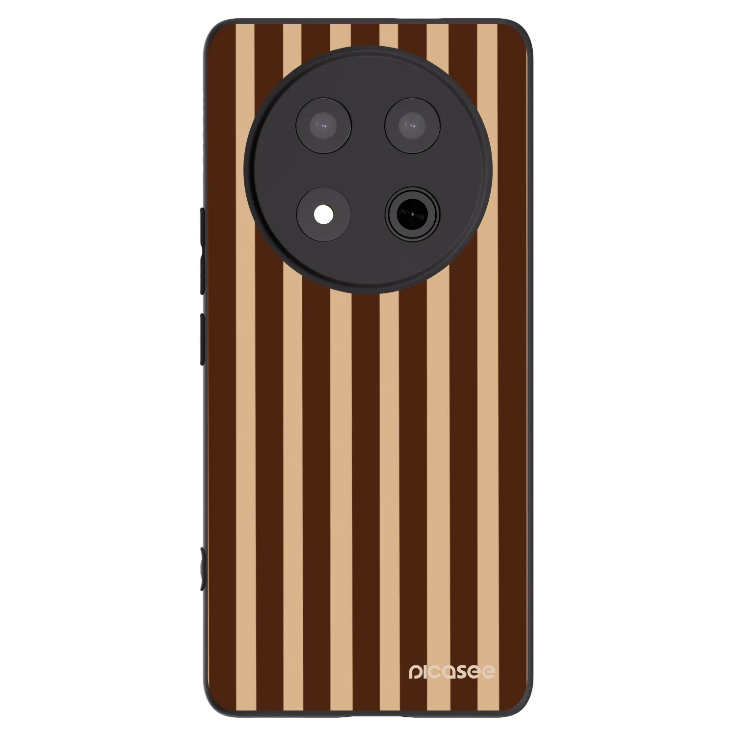 Picasee Μαύρη θήκη σιλικόνης για Honor Magic7 Lite 5G - Brown lines