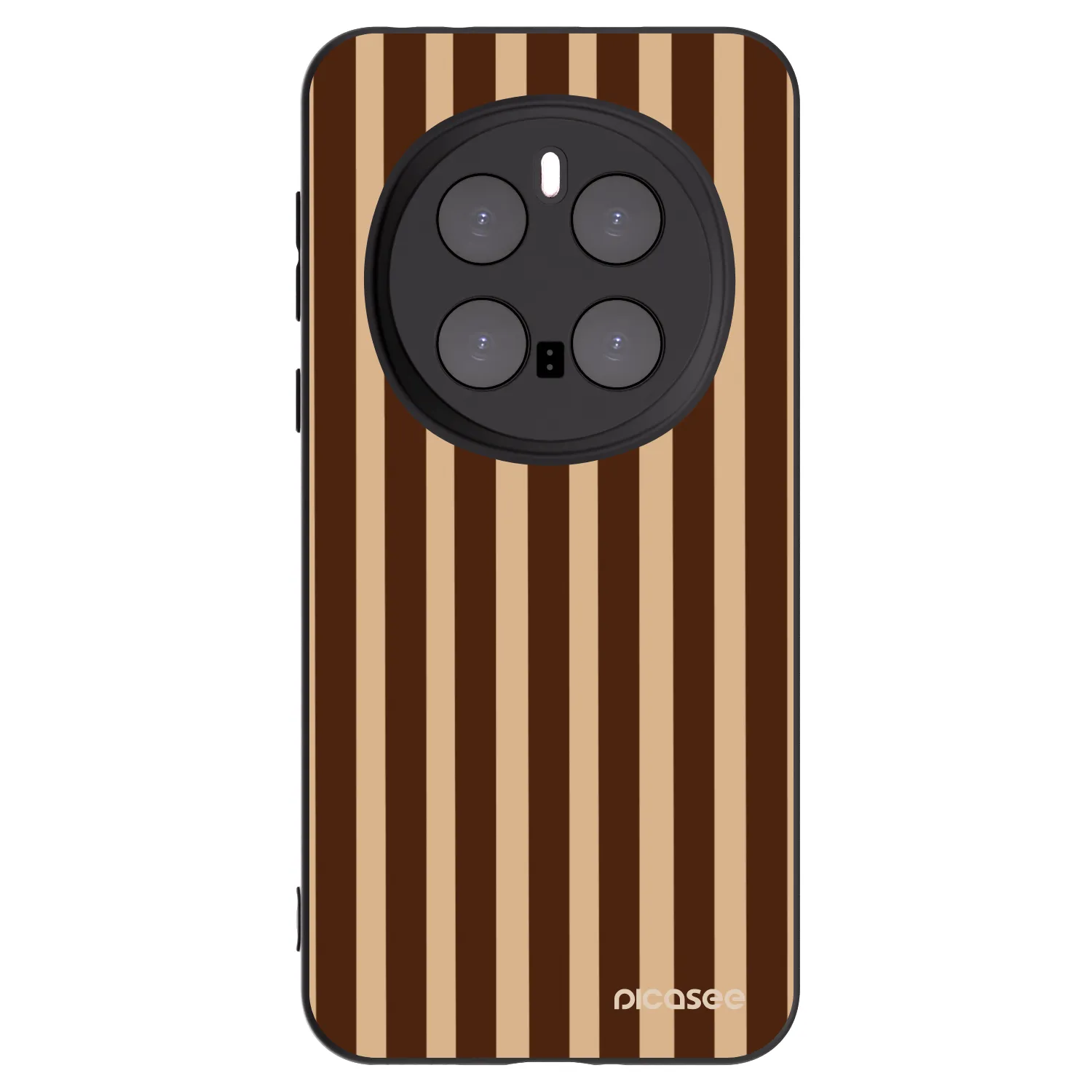 Picasee Μαύρη θήκη σιλικόνης για Honor Magic7 Pro 5G - Brown lines