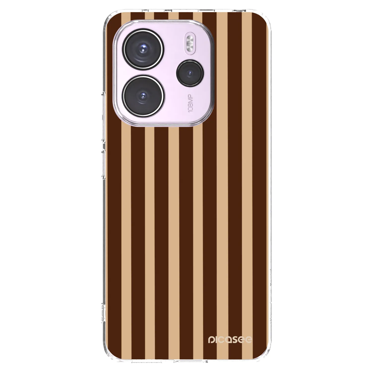 Picasee διαφανής θήκη σιλικόνης Xiaomi Redmi Note 14 4G - Brown lines