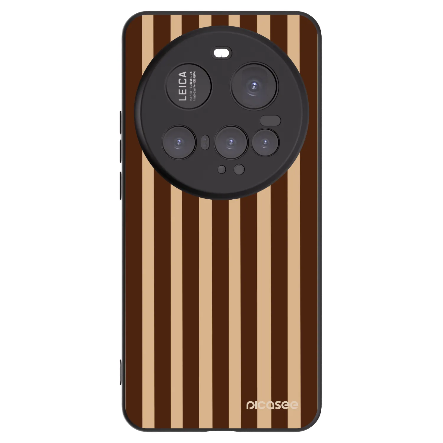 Picasee Μαύρη θήκη σιλικόνης για Xiaomi 15 Ultra - Brown lines