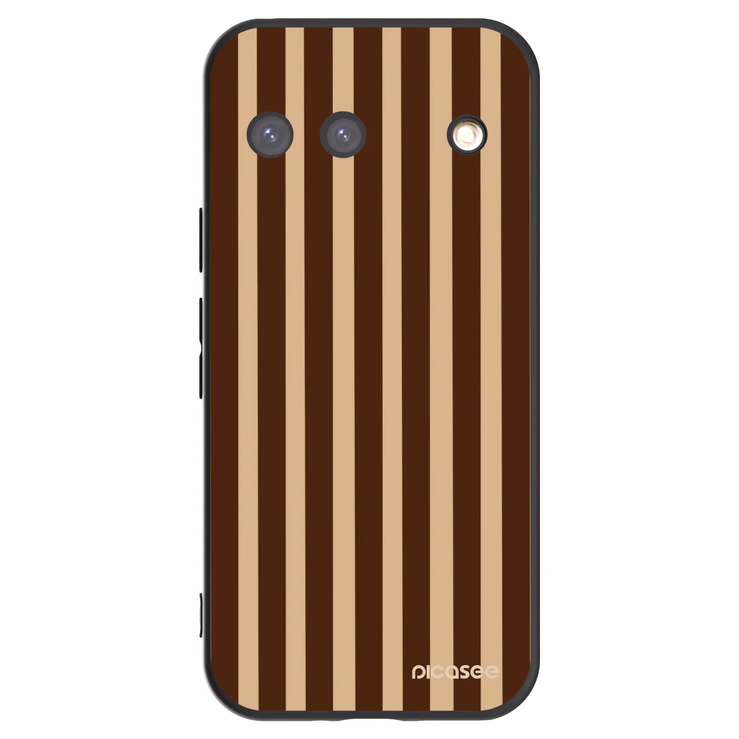 Picasee Μαύρη θήκη σιλικόνης για Google Pixel 9 - Brown lines