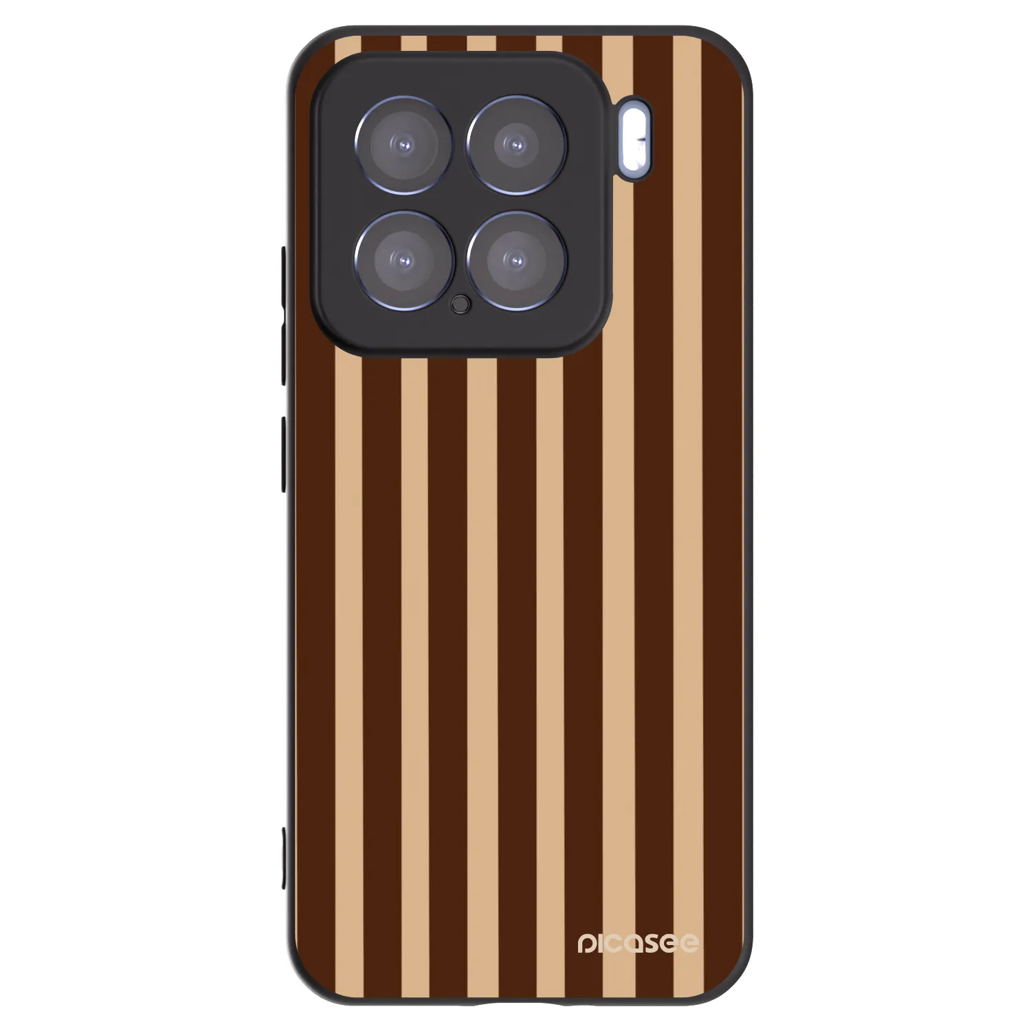 Picasee Μαύρη θήκη σιλικόνης για Xiaomi 15 - Brown lines