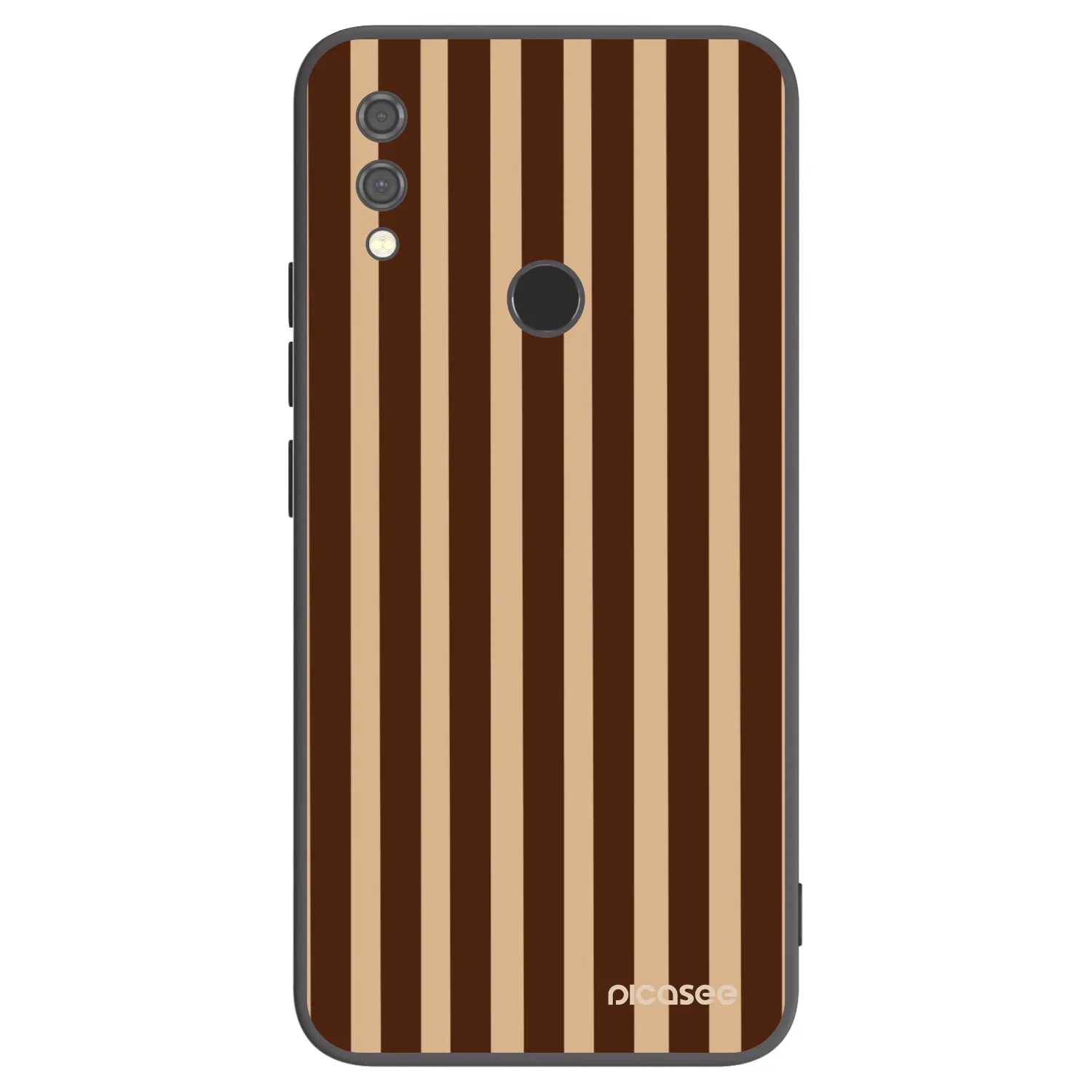Picasee Μαύρη θήκη σιλικόνης για Xiaomi Redmi Note 7 - Brown lines