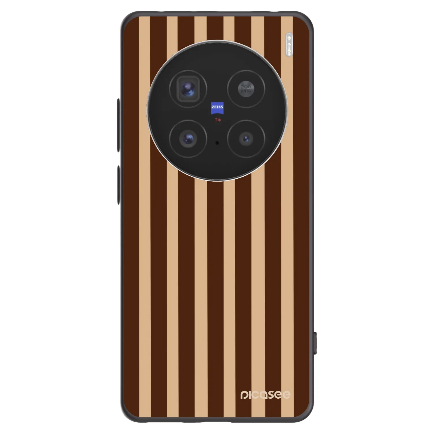 Picasee Μαύρη θήκη σιλικόνης για Vivo X200 Pro - Brown lines