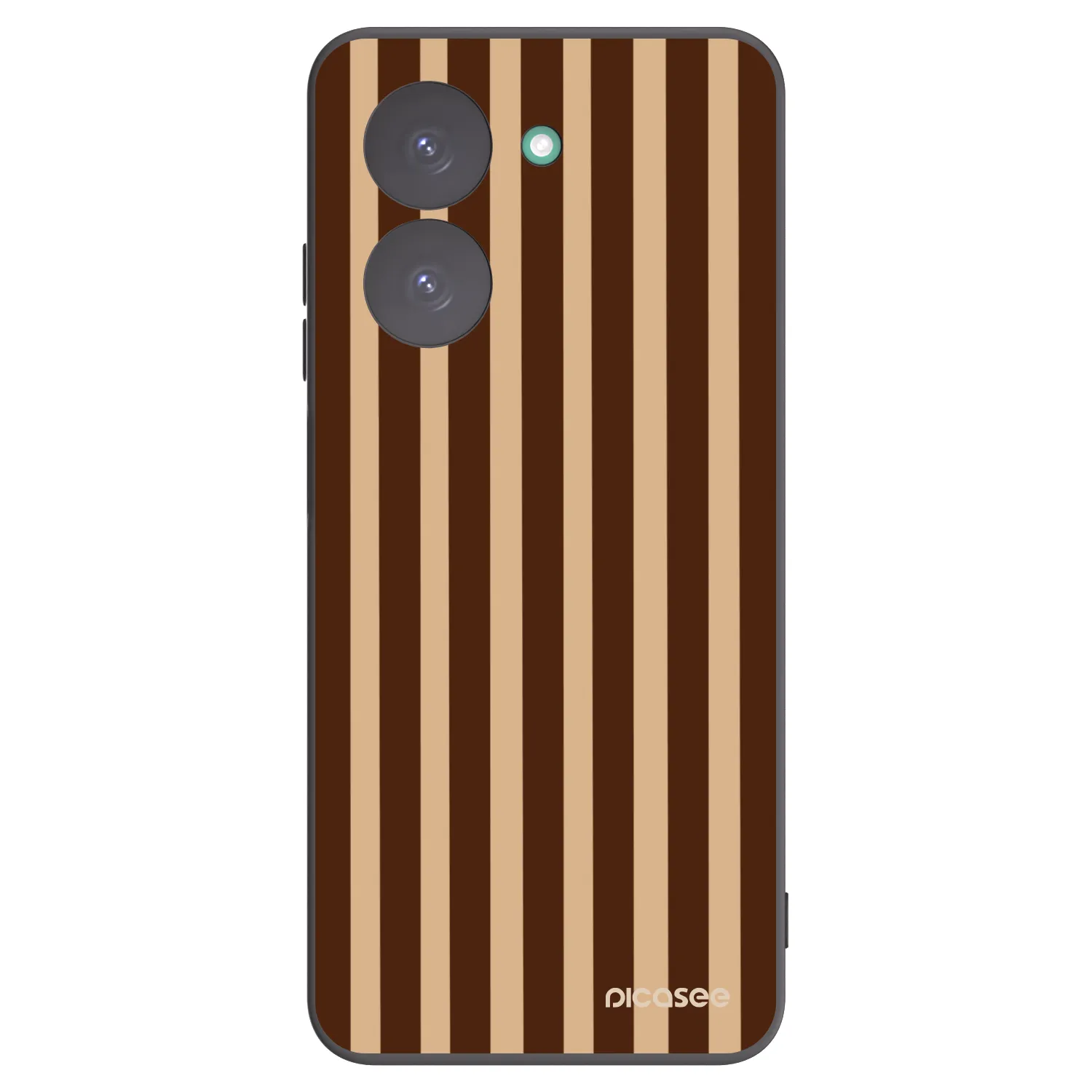 Picasee Μαύρη θήκη σιλικόνης για Xiaomi Redmi A5 - Brown lines