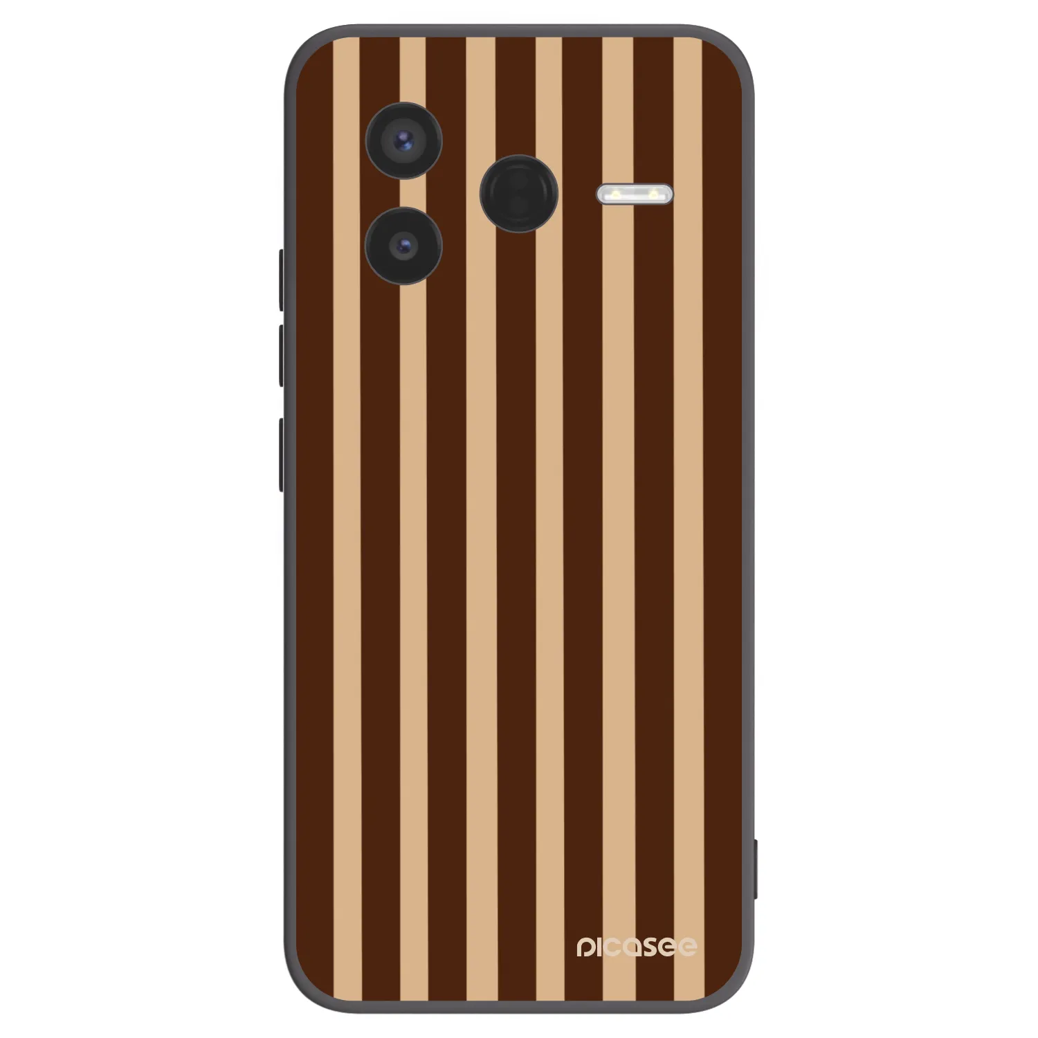 Picasee Μαύρη θήκη σιλικόνης για Xiaomi Poco F7 Pro 5G - Brown lines