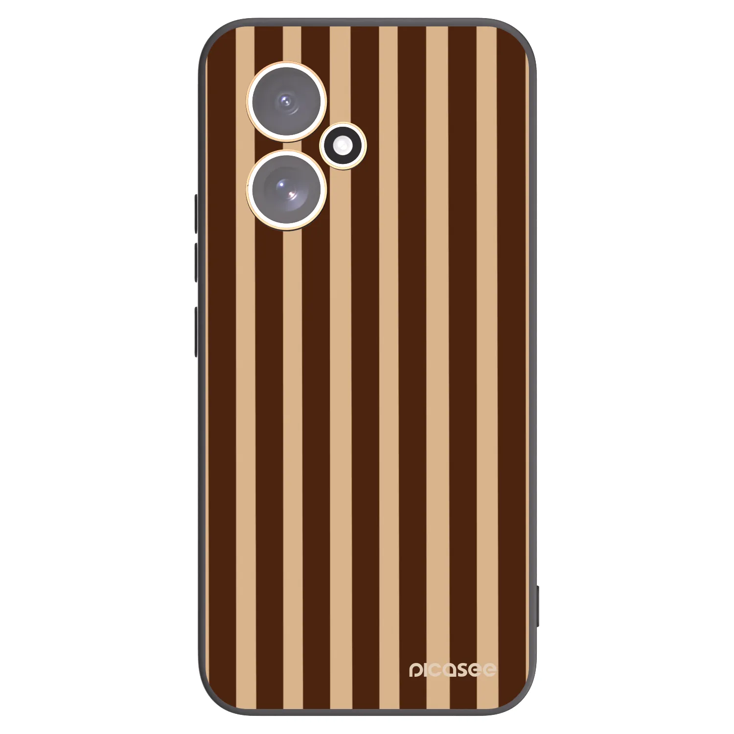 Picasee Μαύρη θήκη σιλικόνης για Honor 400 5G - Brown lines