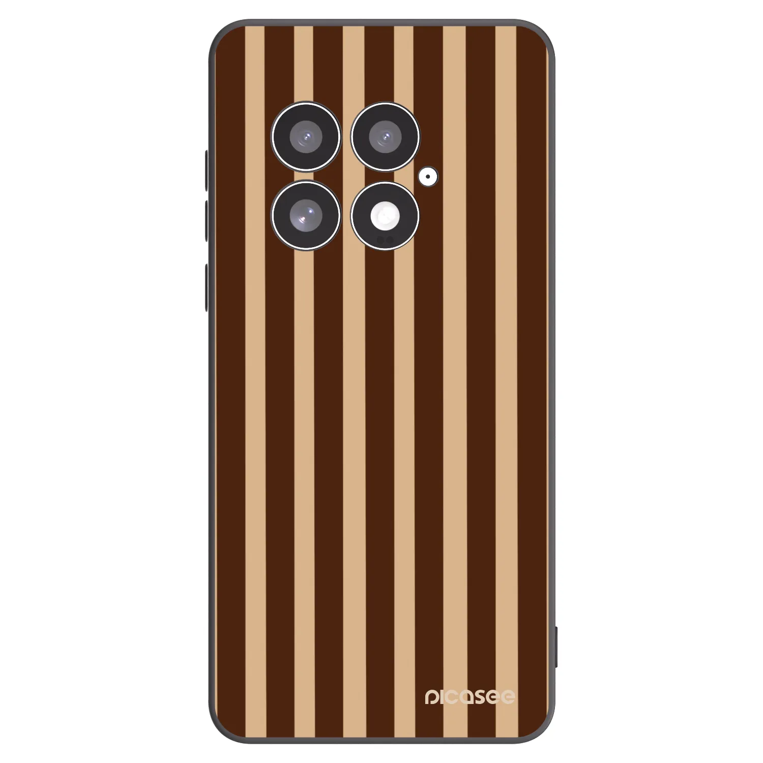 Picasee Μαύρη θήκη σιλικόνης για OnePlus 13 5G - Brown lines