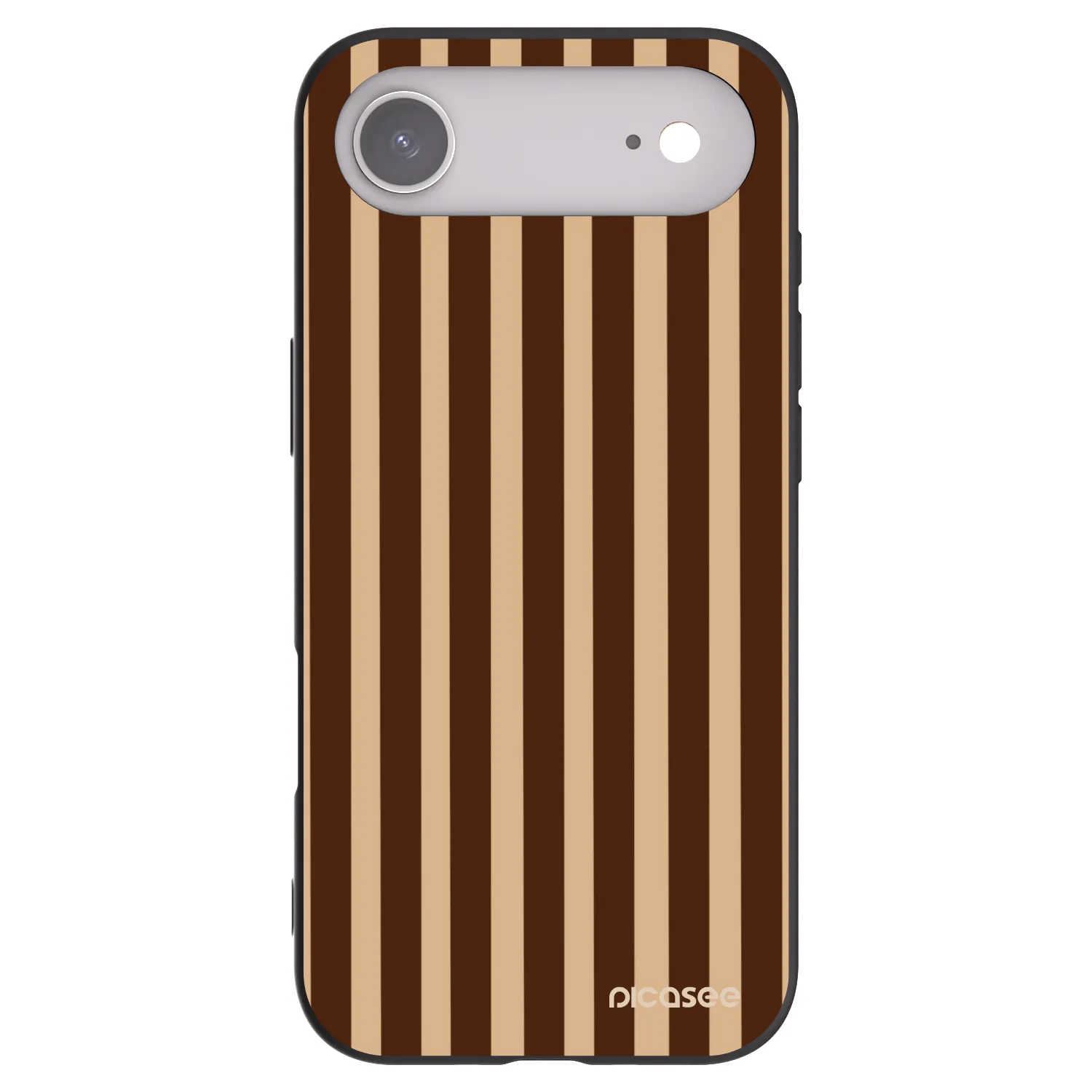 Picasee Μαύρη θήκη σιλικόνης για Apple iPhone Air - Brown lines