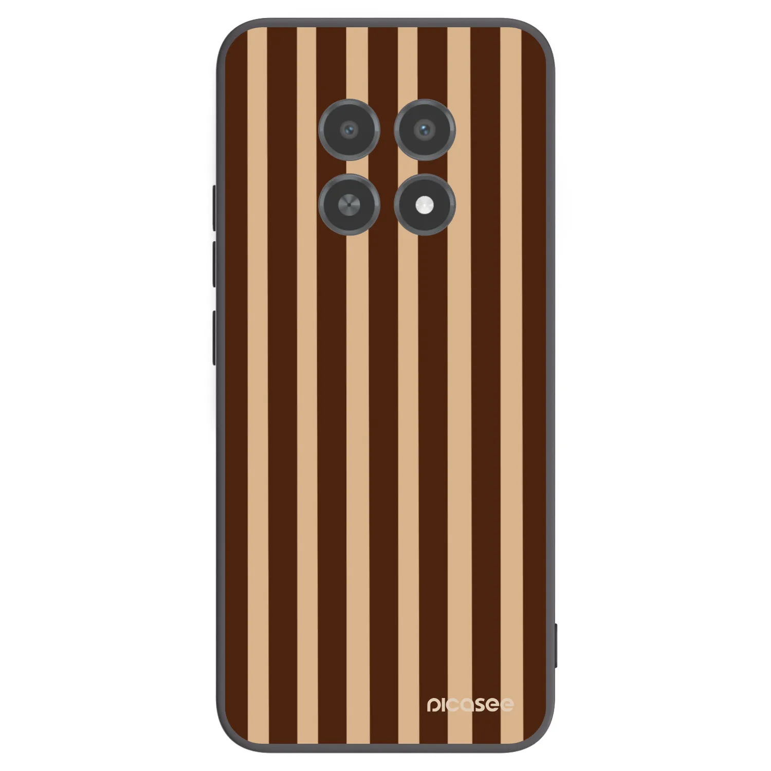 Picasee Μαύρη θήκη σιλικόνης για Realme 12X - Brown lines