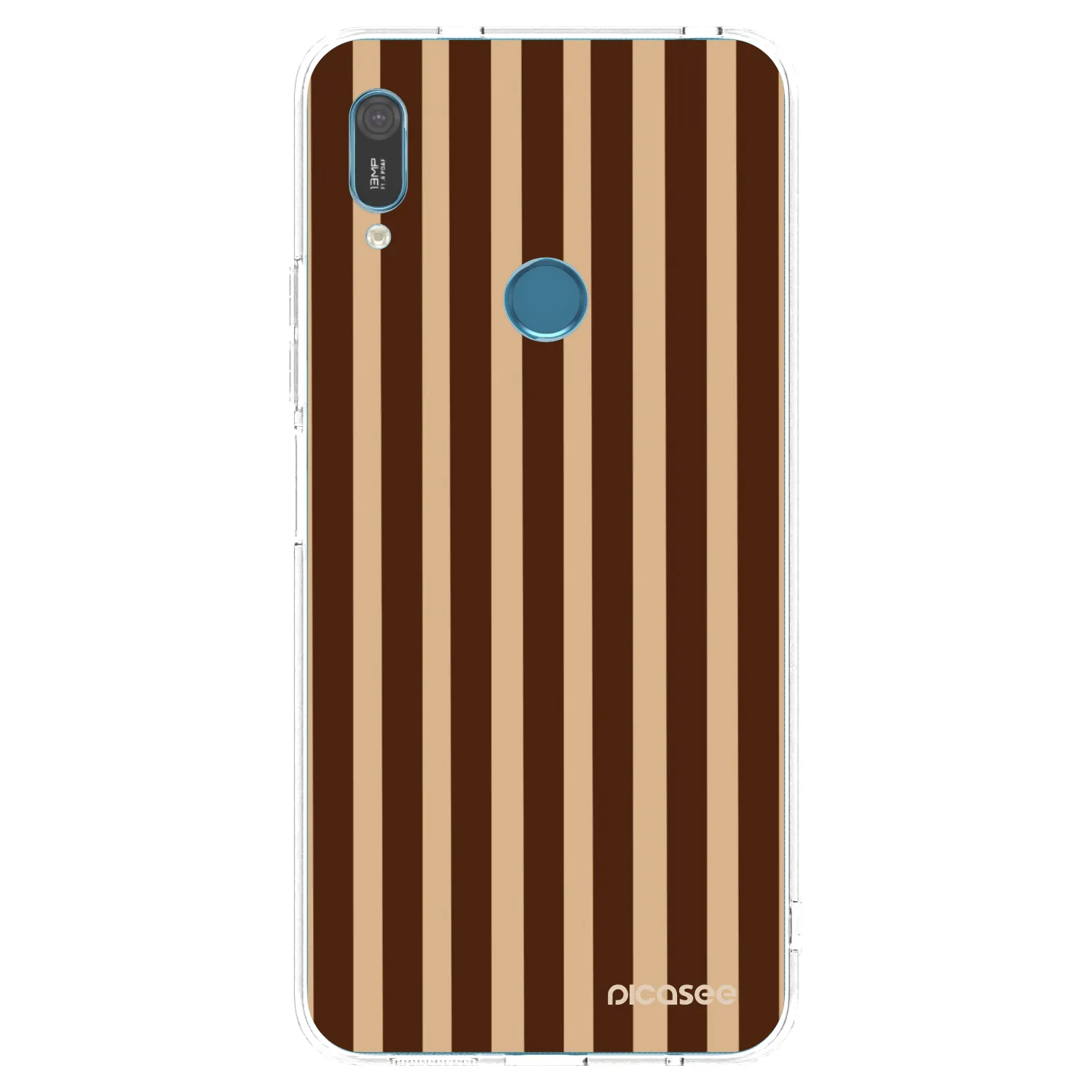 Picasee διαφανής θήκη σιλικόνης Huawei Y6 2019 - Brown lines