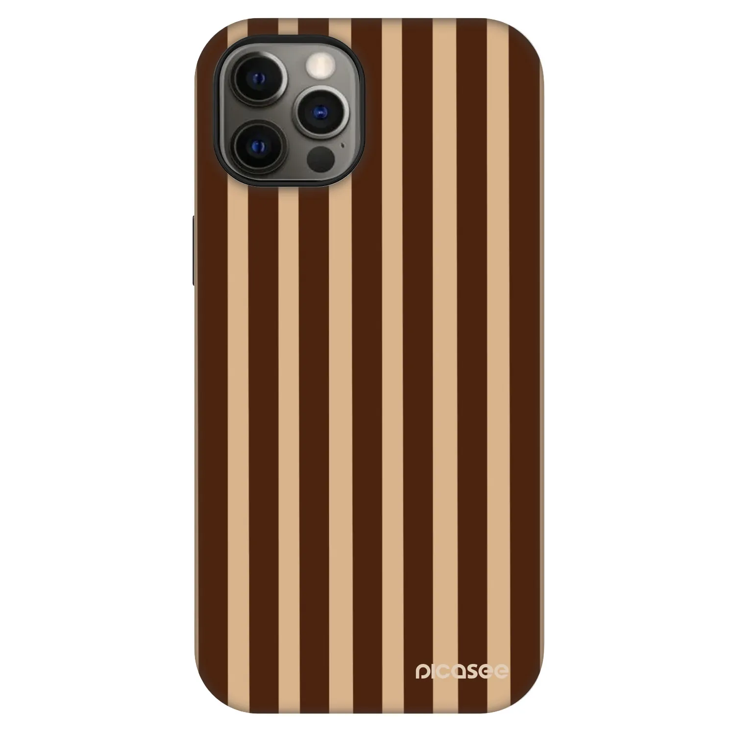 Picasee Fashion Case MagSafe για Apple iPhone 12 - Brown lines