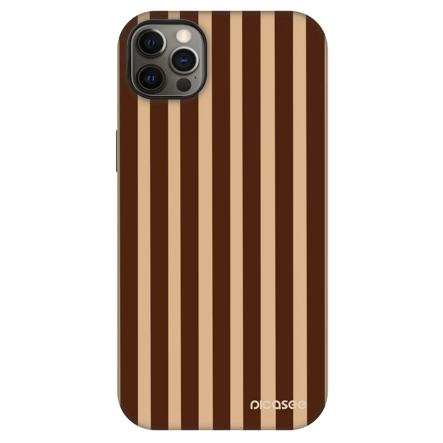 Picasee Fashion Case MagSafe για Apple iPhone 12 Pro Max - Brown lines