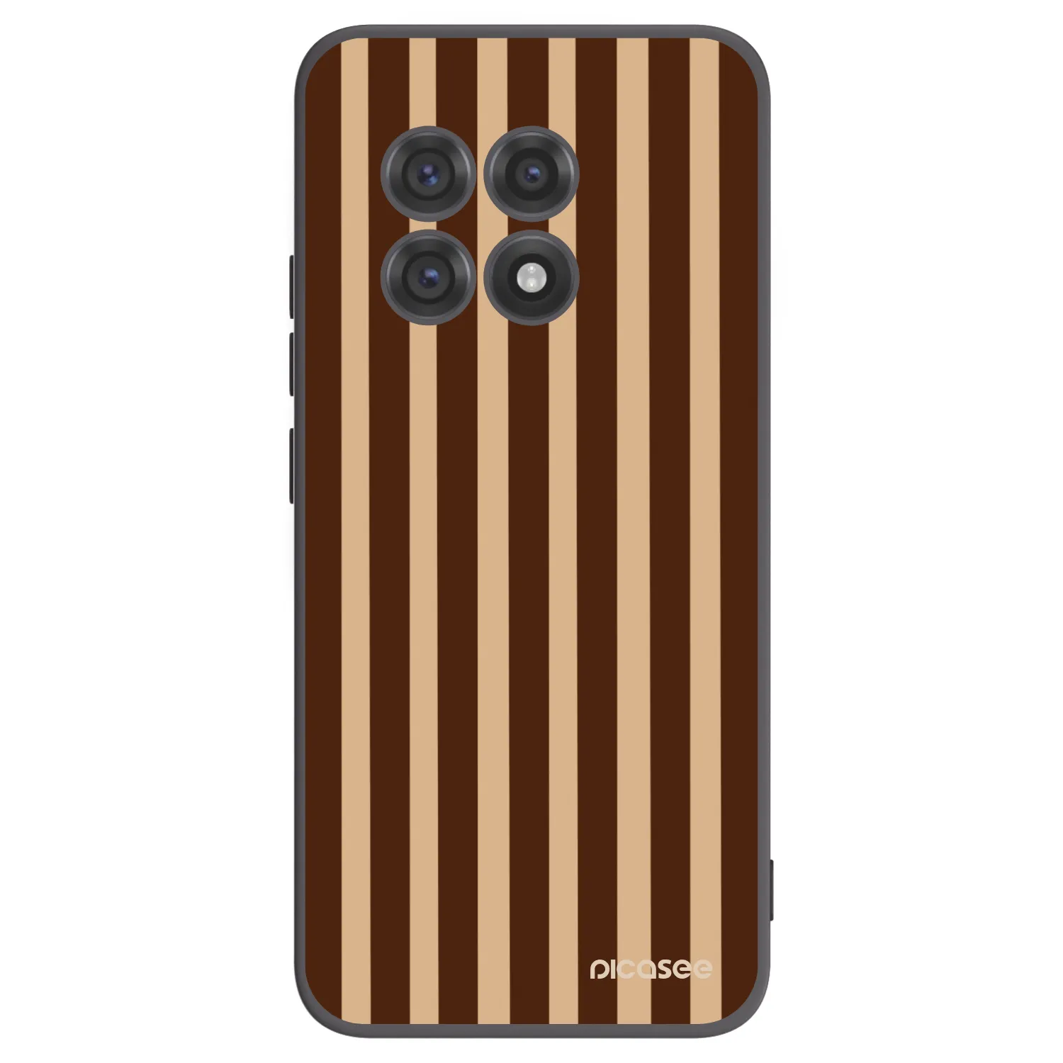 Picasee Μαύρη θήκη σιλικόνης για OnePlus 13R 5G - Brown lines