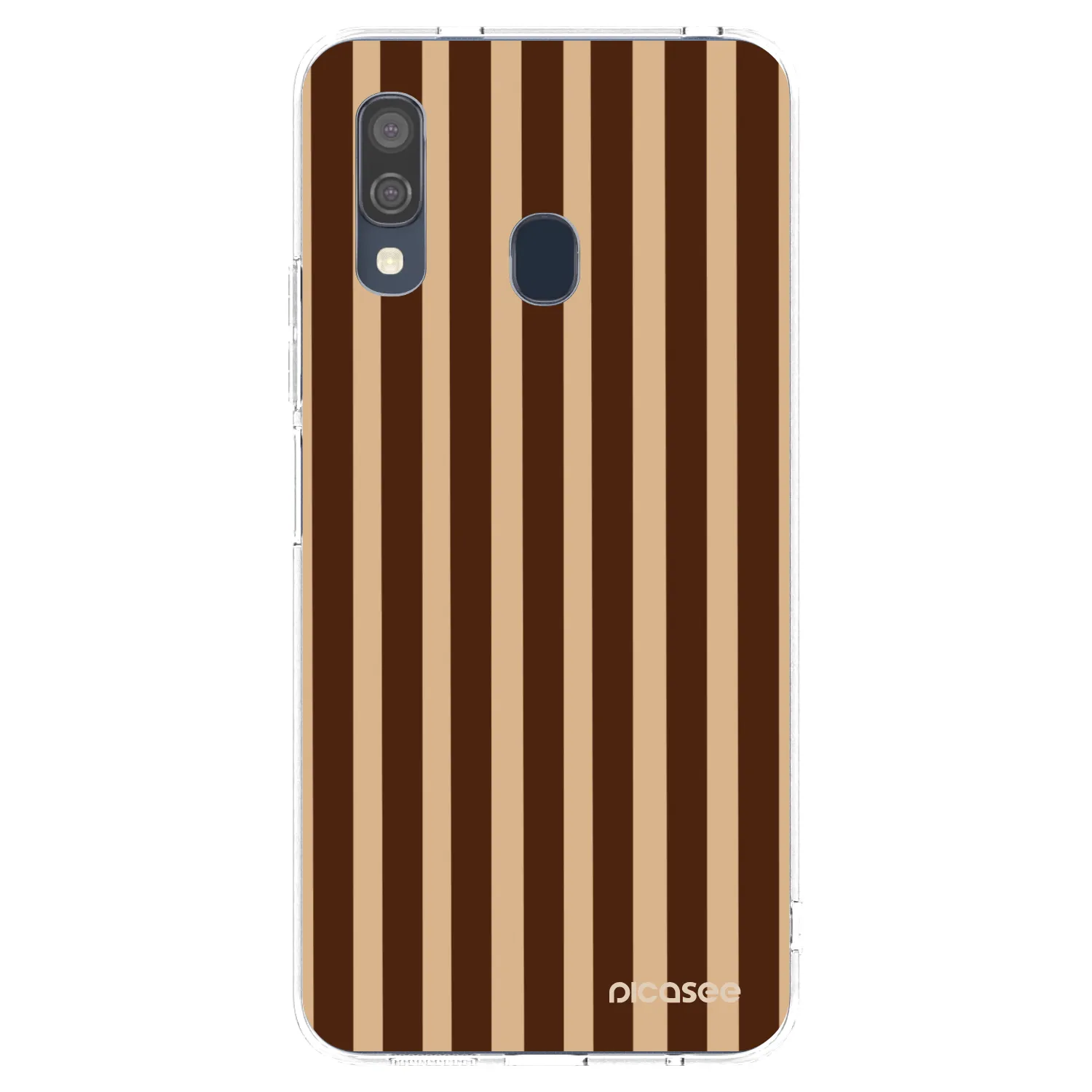 Picasee διαφανής θήκη σιλικόνης Samsung Galaxy A40 A405F - Brown lines