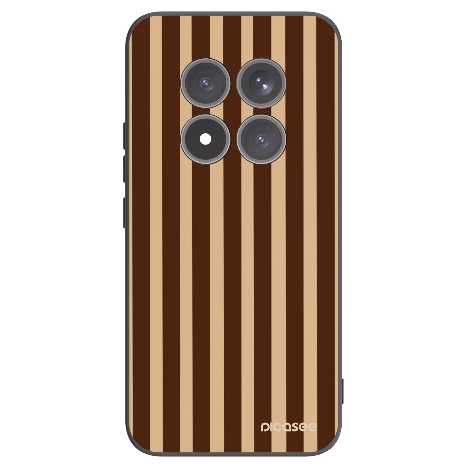 Picasee Μαύρη θήκη σιλικόνης για Xiaomi Redmi Note 15 Pro+ - Brown lines
