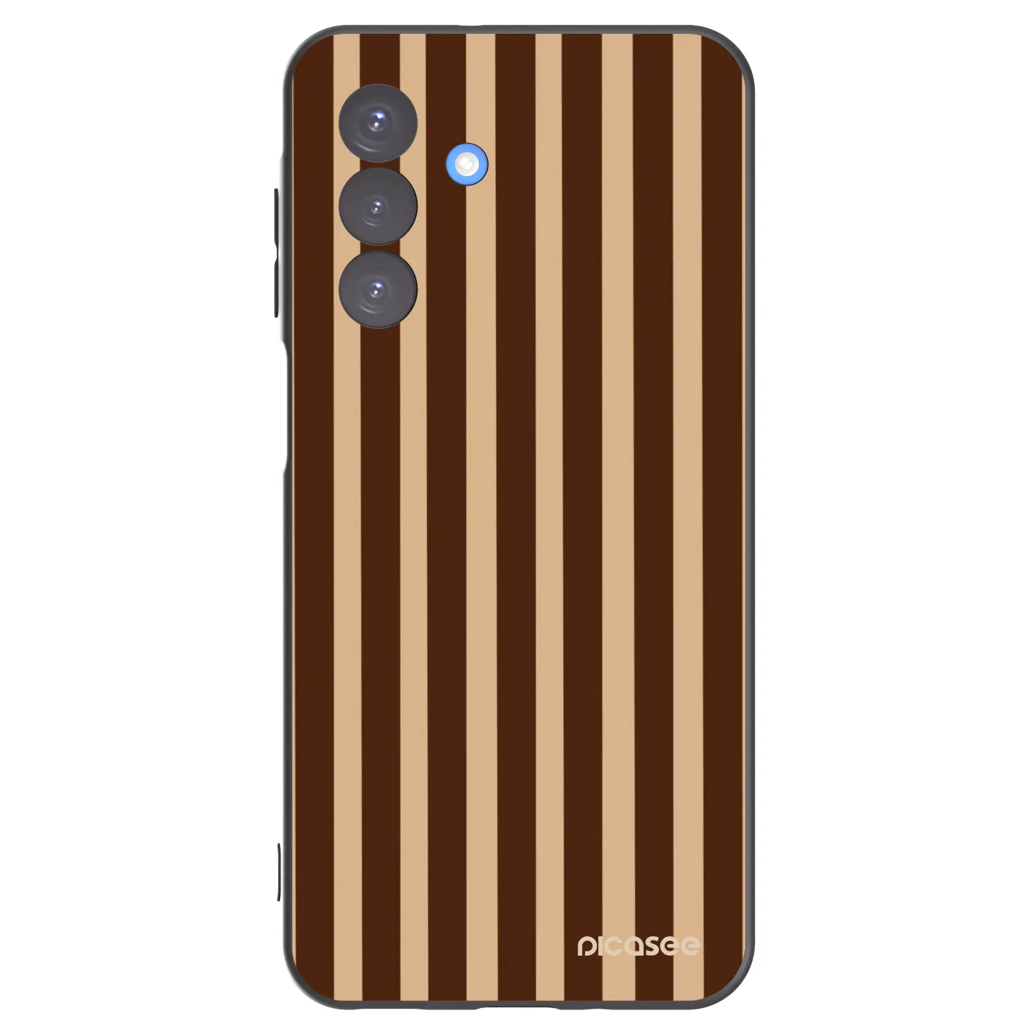 Picasee Μαύρη θήκη σιλικόνης για Samsung Galaxy A17 5G - Brown lines