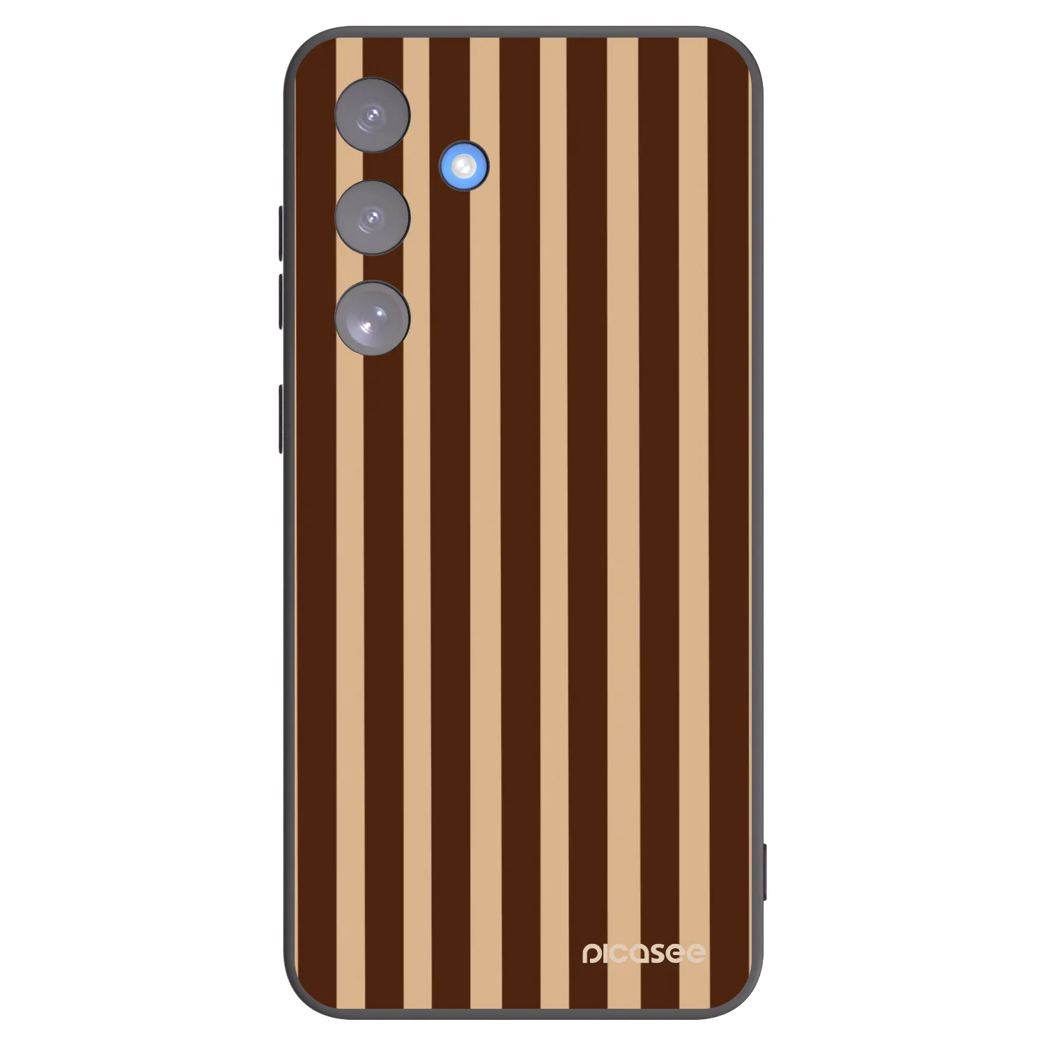 Picasee Μαύρη θήκη σιλικόνης για Samsung Galaxy S25 FE 5G - Brown lines