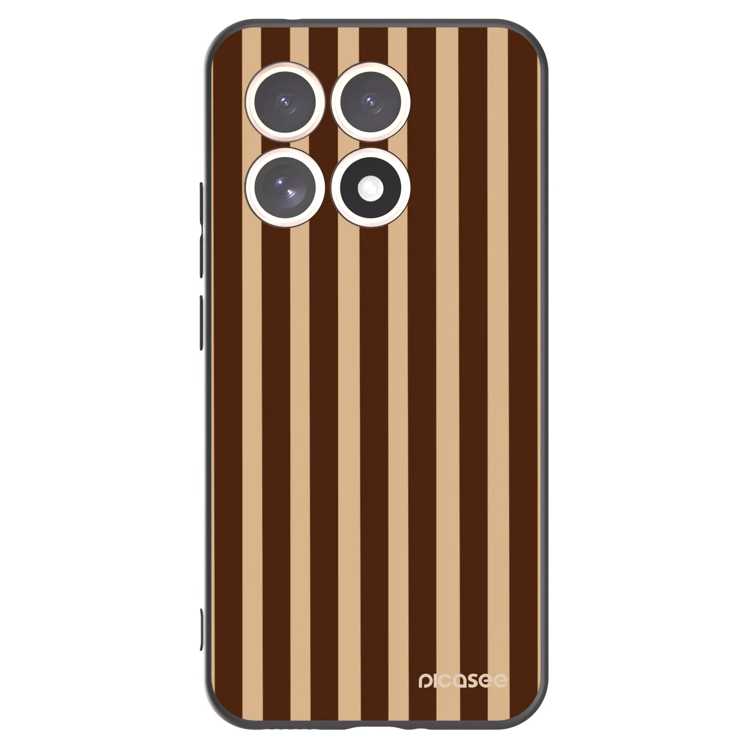 Picasee Μαύρη θήκη σιλικόνης για Xiaomi 15T - Brown lines