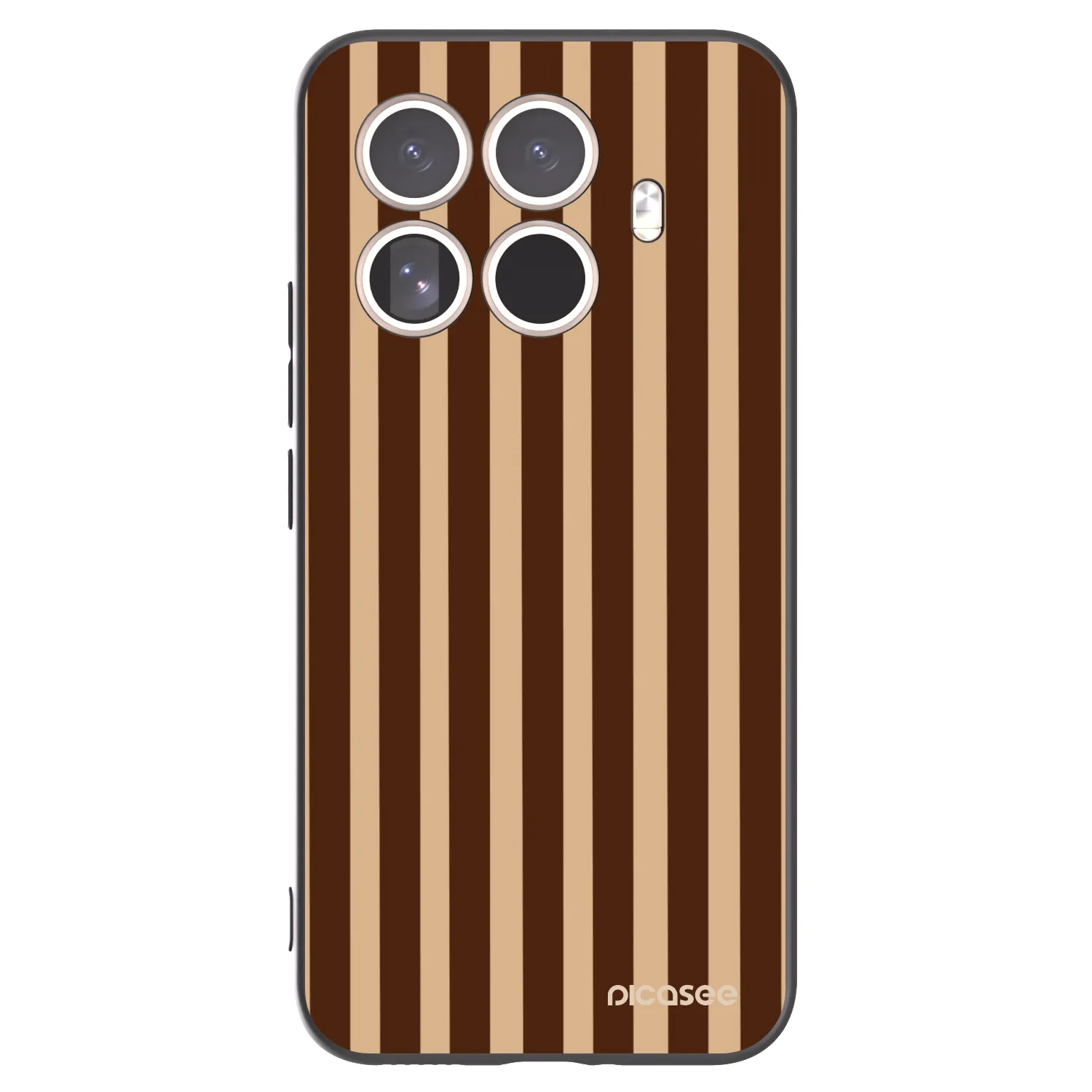 Picasee Μαύρη θήκη σιλικόνης για Xiaomi 15T Pro - Brown lines