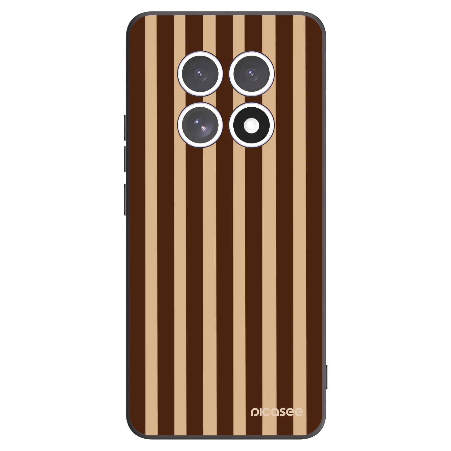 Picasee Μαύρη θήκη σιλικόνης για Xiaomi Redmi Note 15 4G - Brown lines