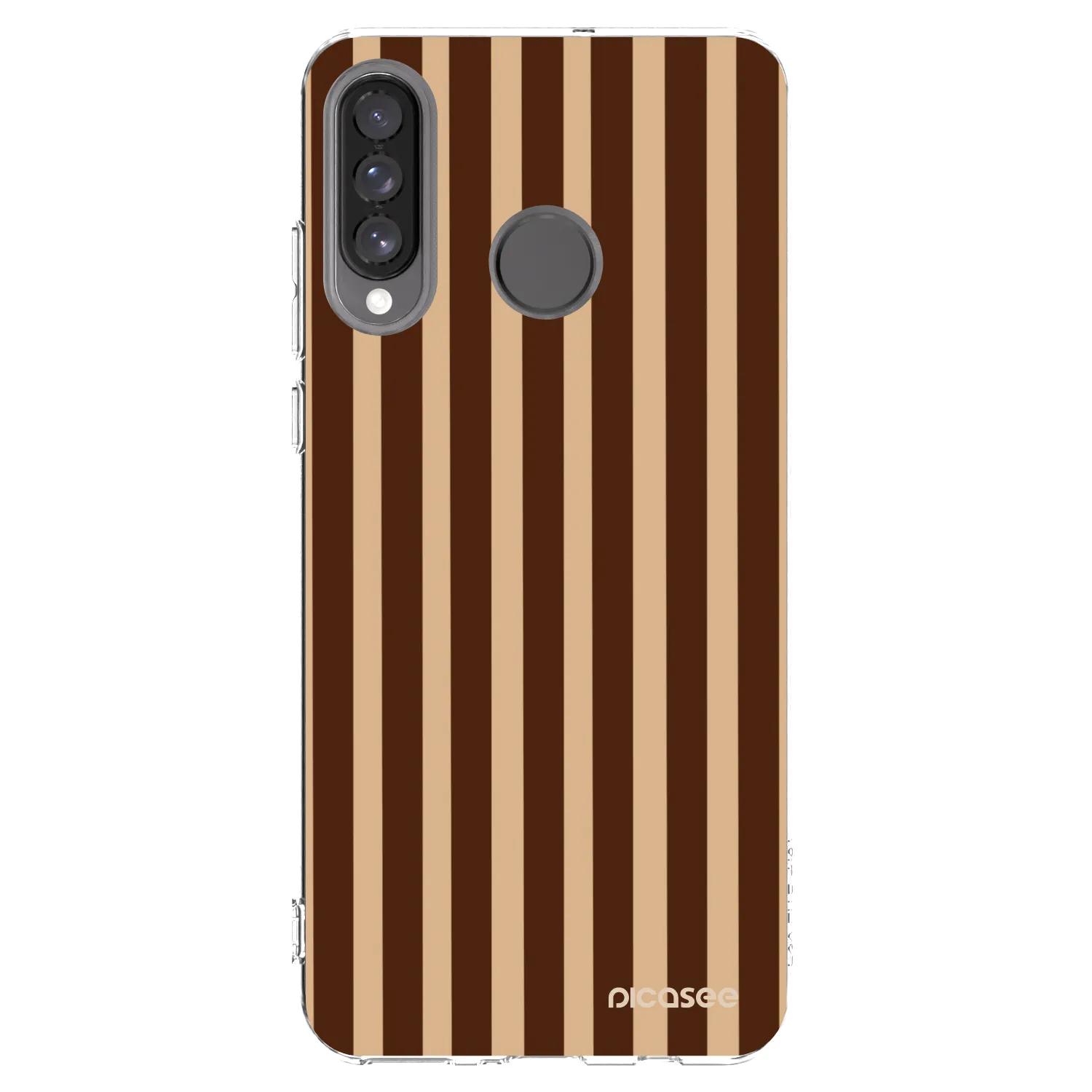 Picasee διαφανής θήκη σιλικόνης Huawei P30 Lite - Brown lines