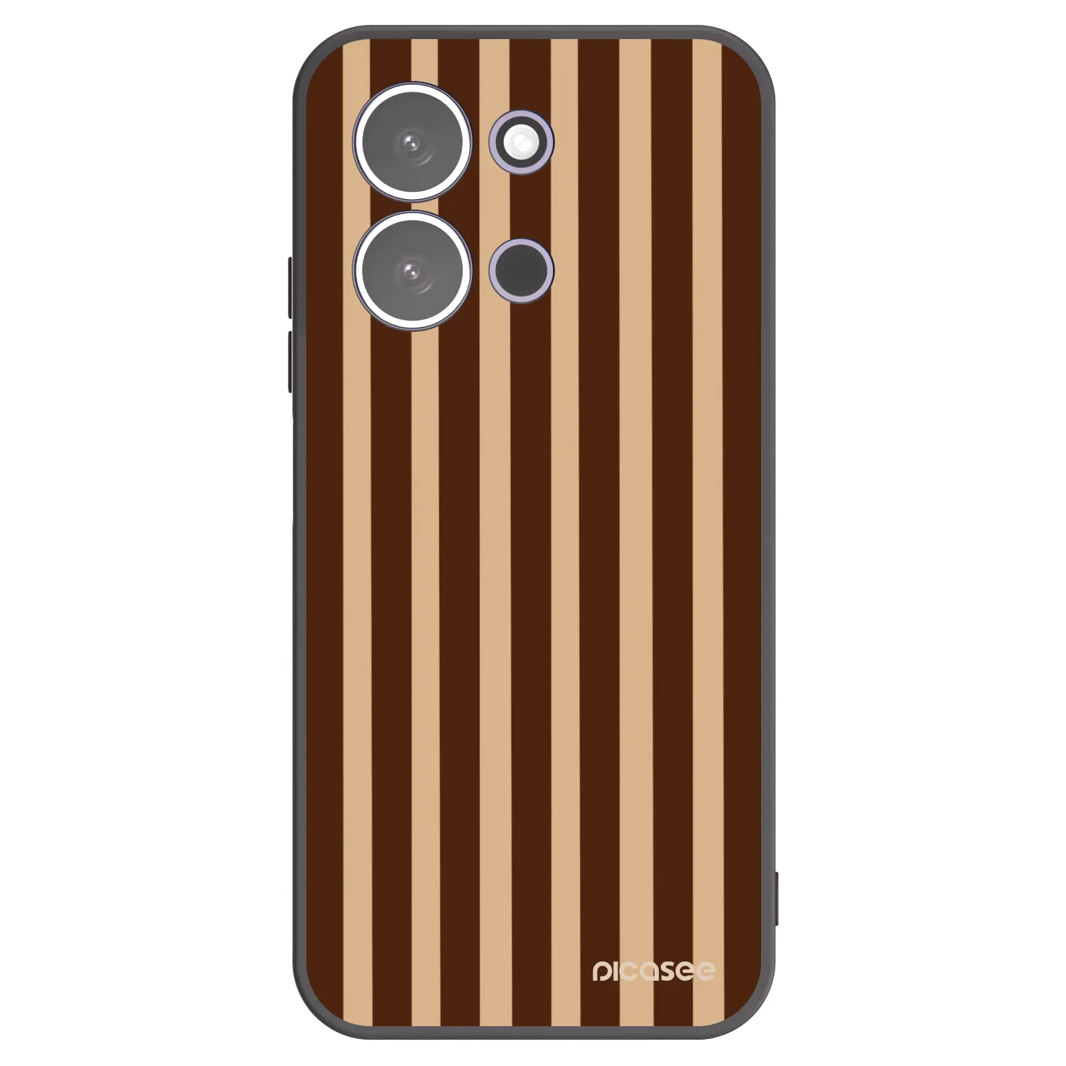 Picasee Μαύρη θήκη σιλικόνης για Xiaomi Redmi 15C 5G - Brown lines
