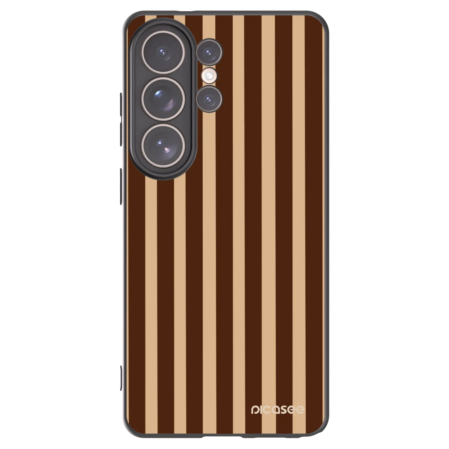 Picasee Μαύρη θήκη σιλικόνης για Samsung Galaxy S26 Ultra - Brown lines