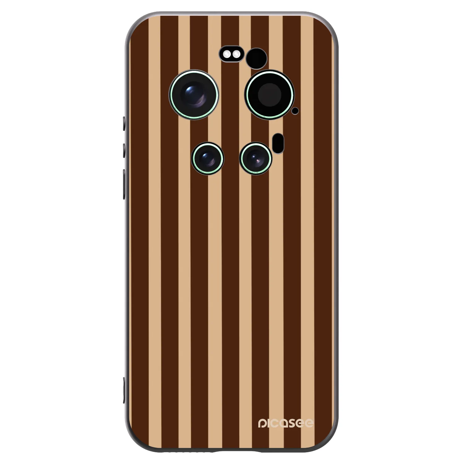 Picasee Μαύρη θήκη σιλικόνης για Xiaomi 17 Ultra - Brown lines