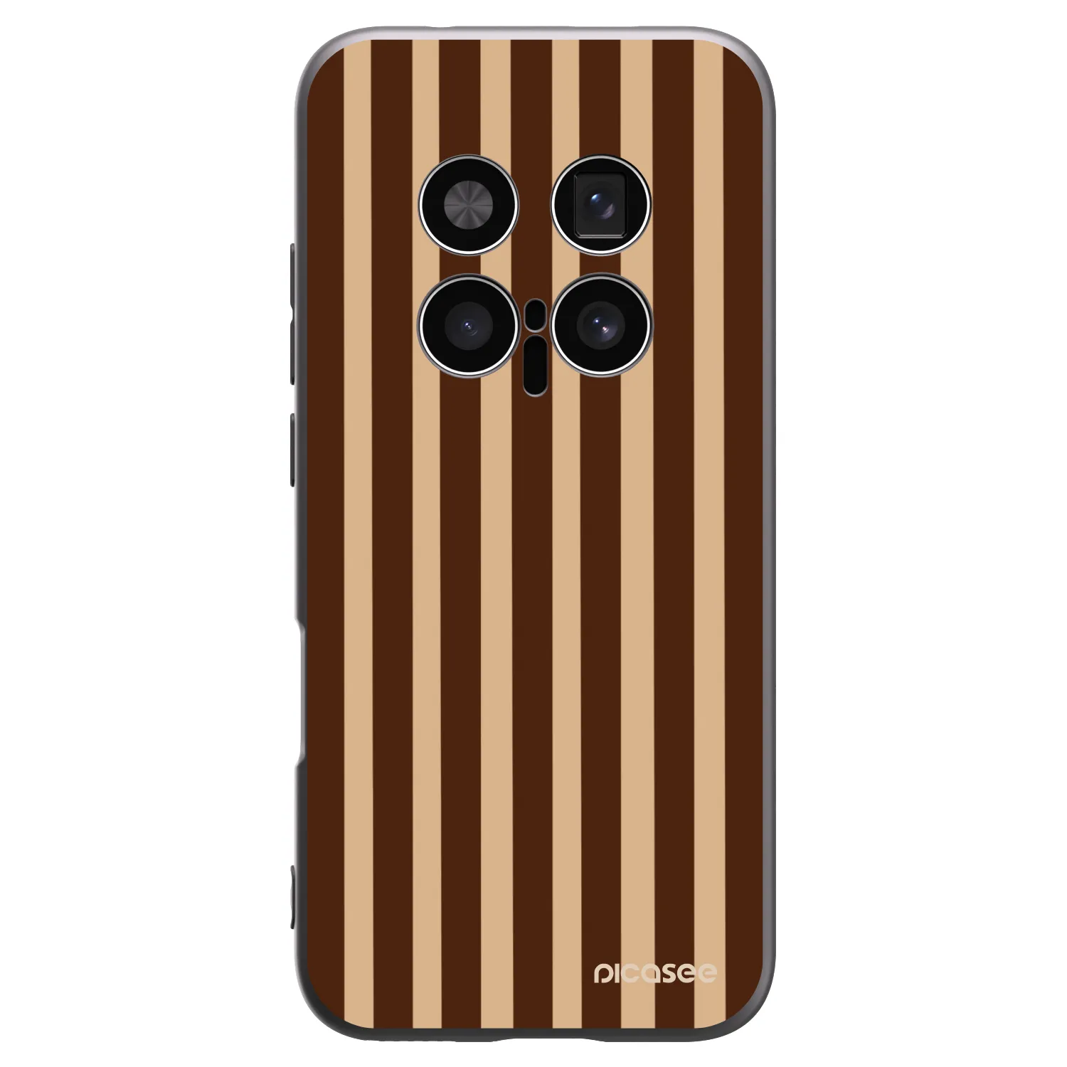 Picasee Μαύρη θήκη σιλικόνης για Honor Magic8 Pro 5G - Brown lines