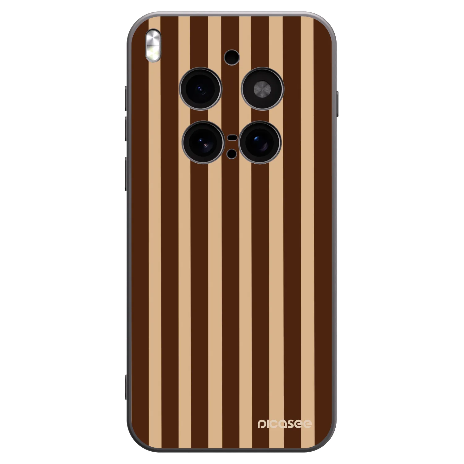 Picasee Μαύρη θήκη σιλικόνης για Vivo X300 Pro - Brown lines