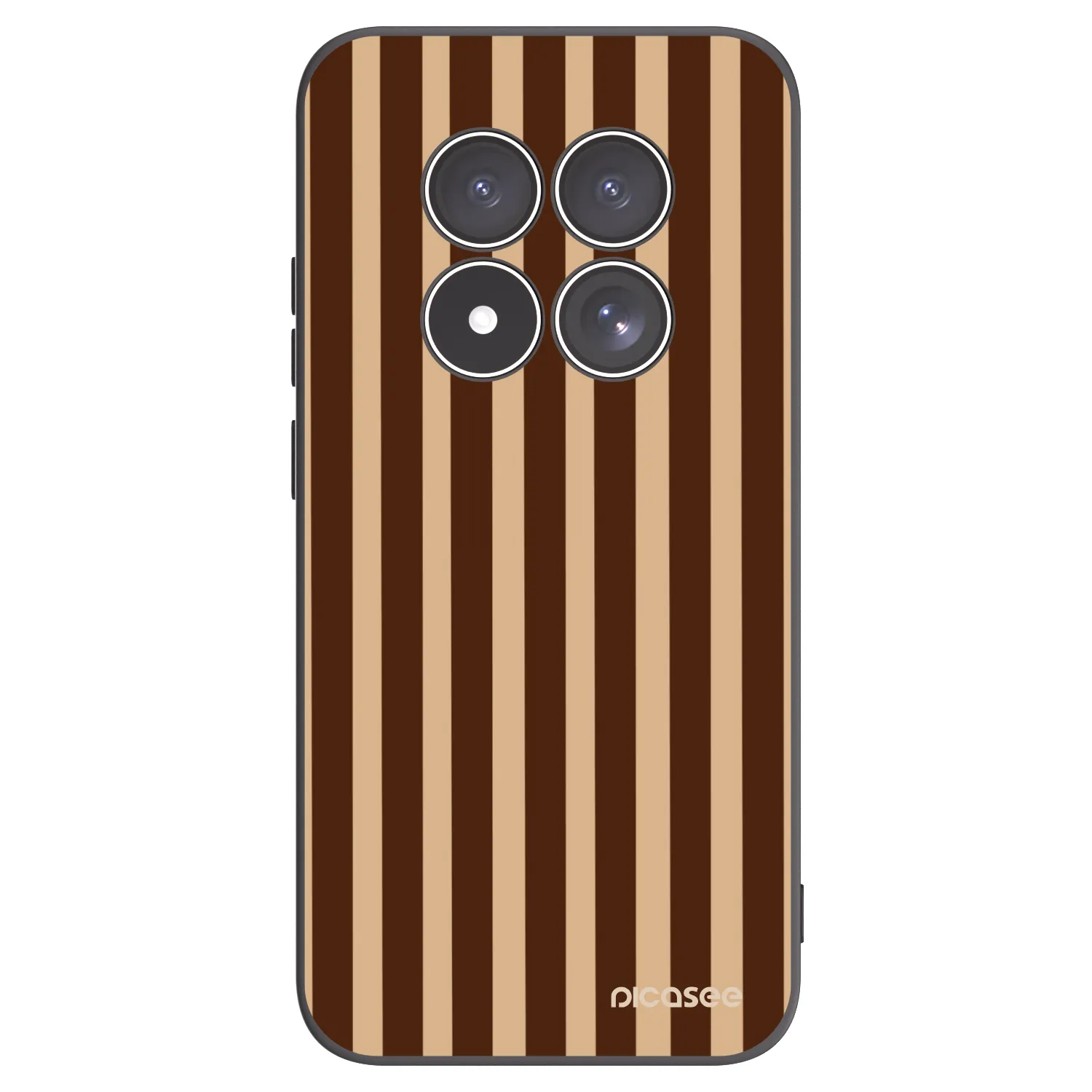 Picasee Μαύρη θήκη σιλικόνης για Xiaomi Redmi Note 15 Pro 5G - Brown lines