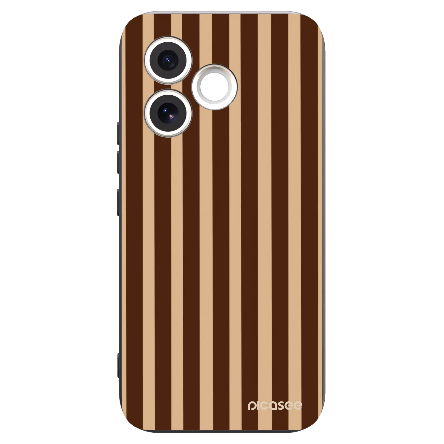 Picasee Μαύρη θήκη σιλικόνης για Honor 600 Lite - Brown lines