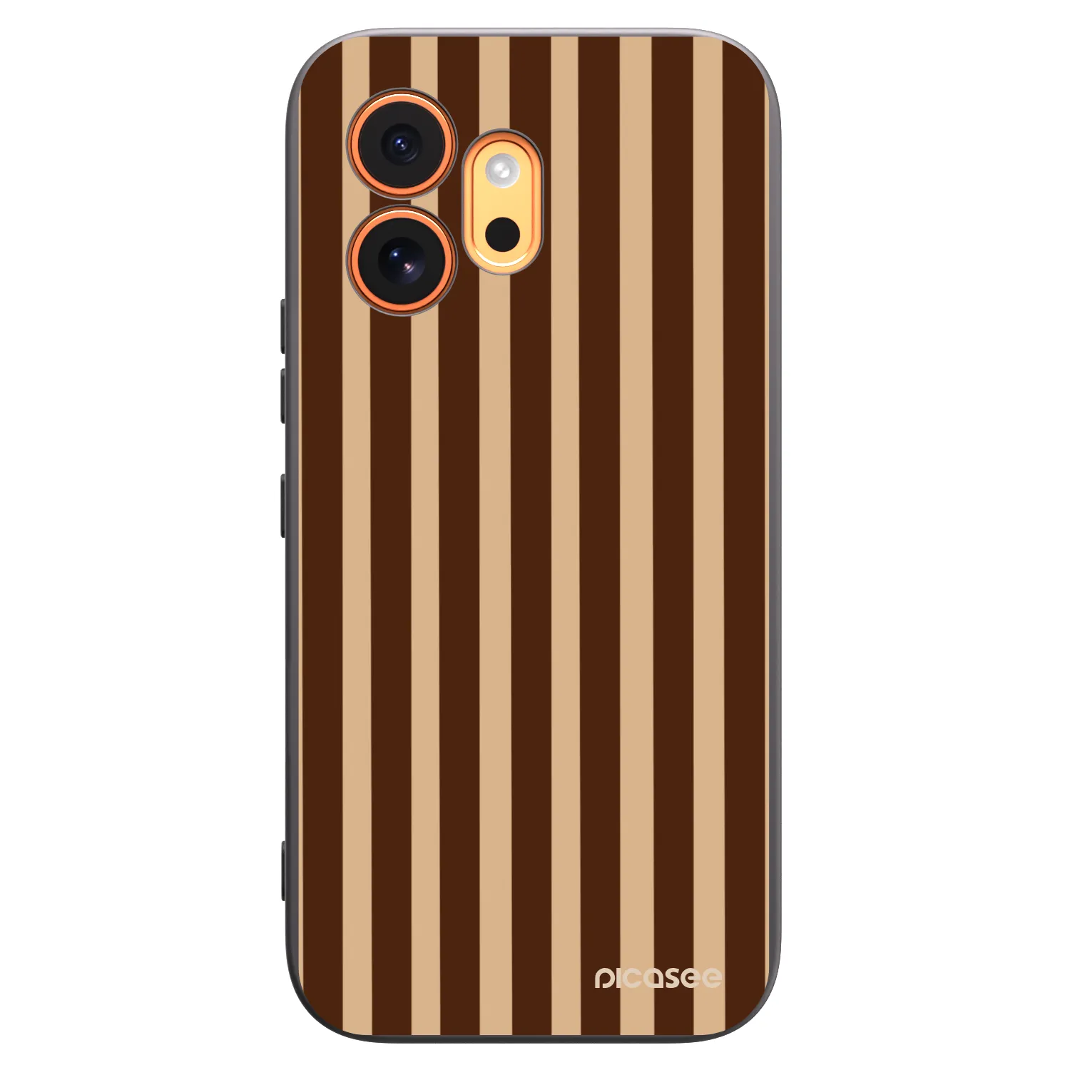 Picasee Μαύρη θήκη σιλικόνης για Honor 600 - Brown lines