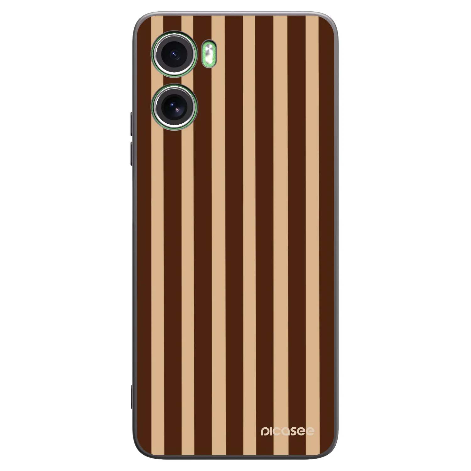 Picasee Μαύρη θήκη σιλικόνης για Motorola Moto G06 - Brown lines