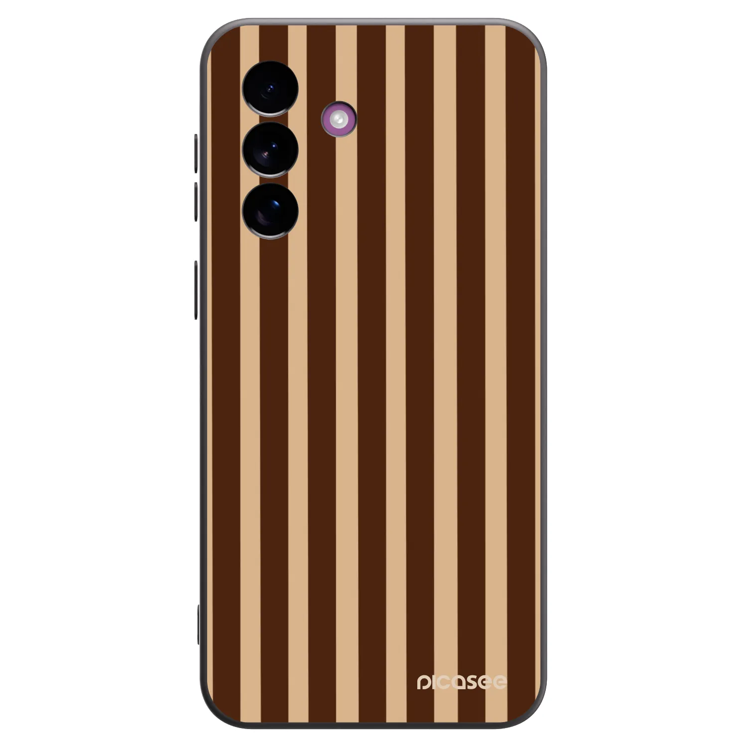 Picasee Μαύρη θήκη σιλικόνης για Samsung Galaxy A37 - Brown lines
