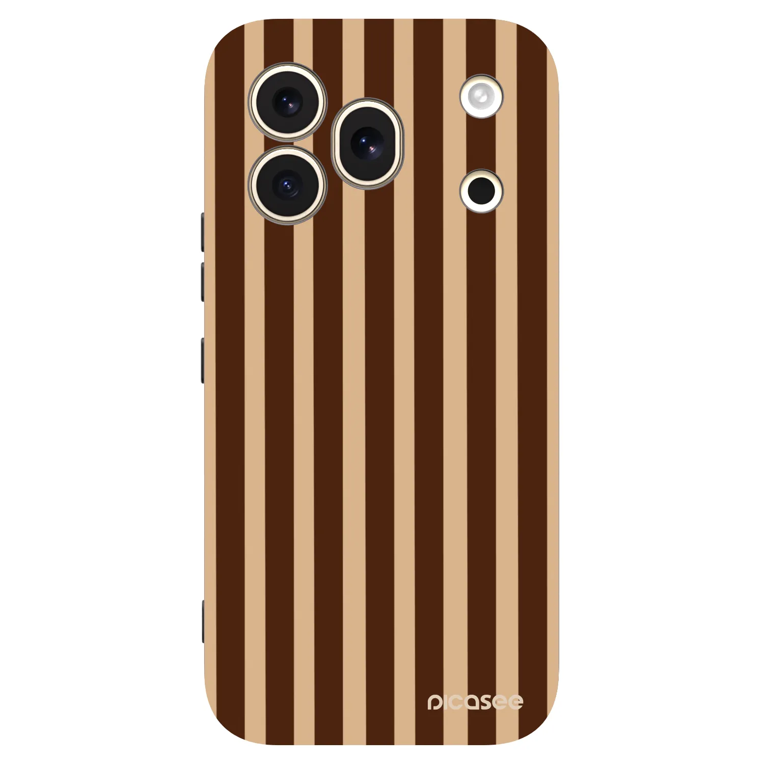 Picasee Μαύρη θήκη σιλικόνης για Honor 600 Pro - Brown lines