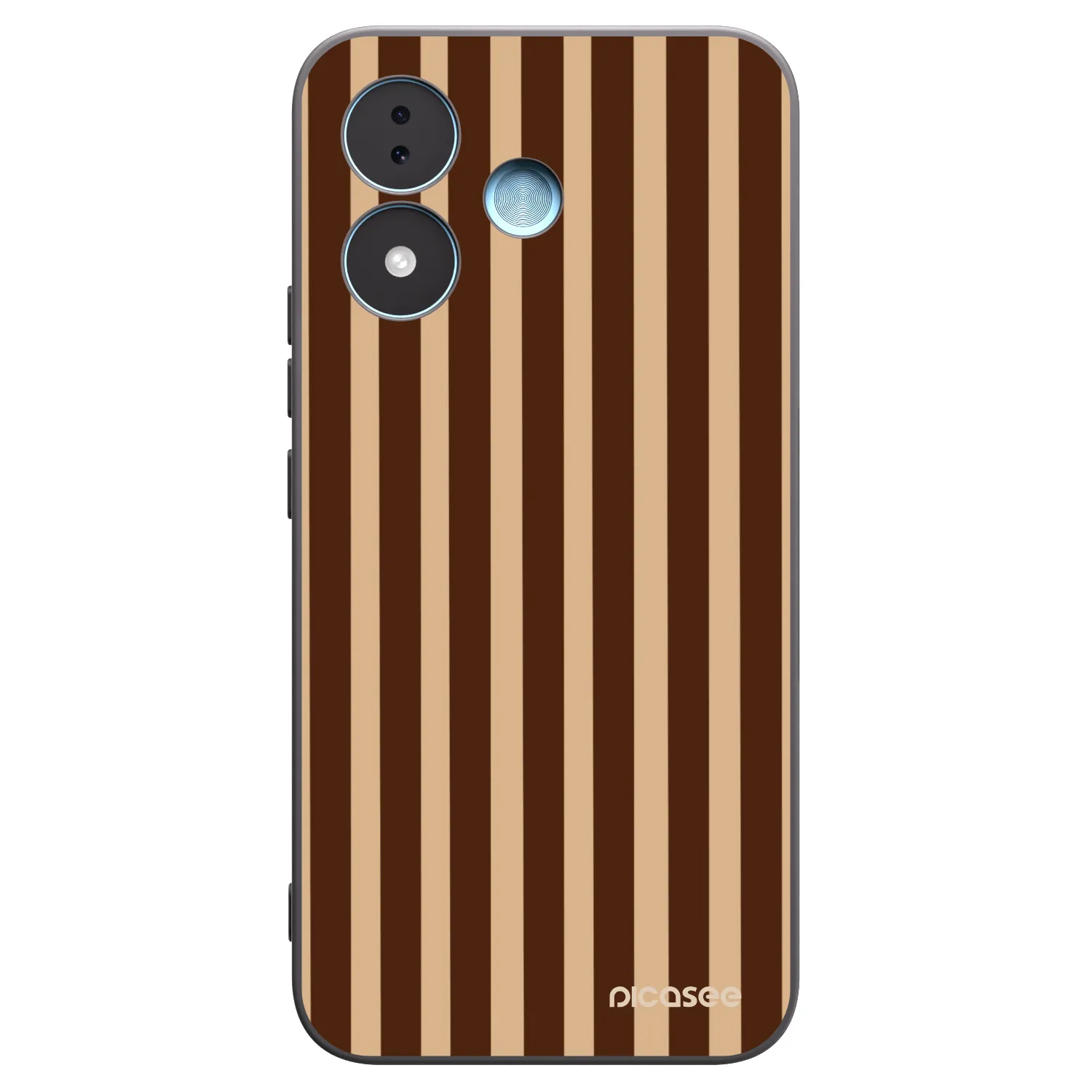 Picasee Μαύρη θήκη σιλικόνης για Xiaomi Redmi Note 17 5G - Brown lines