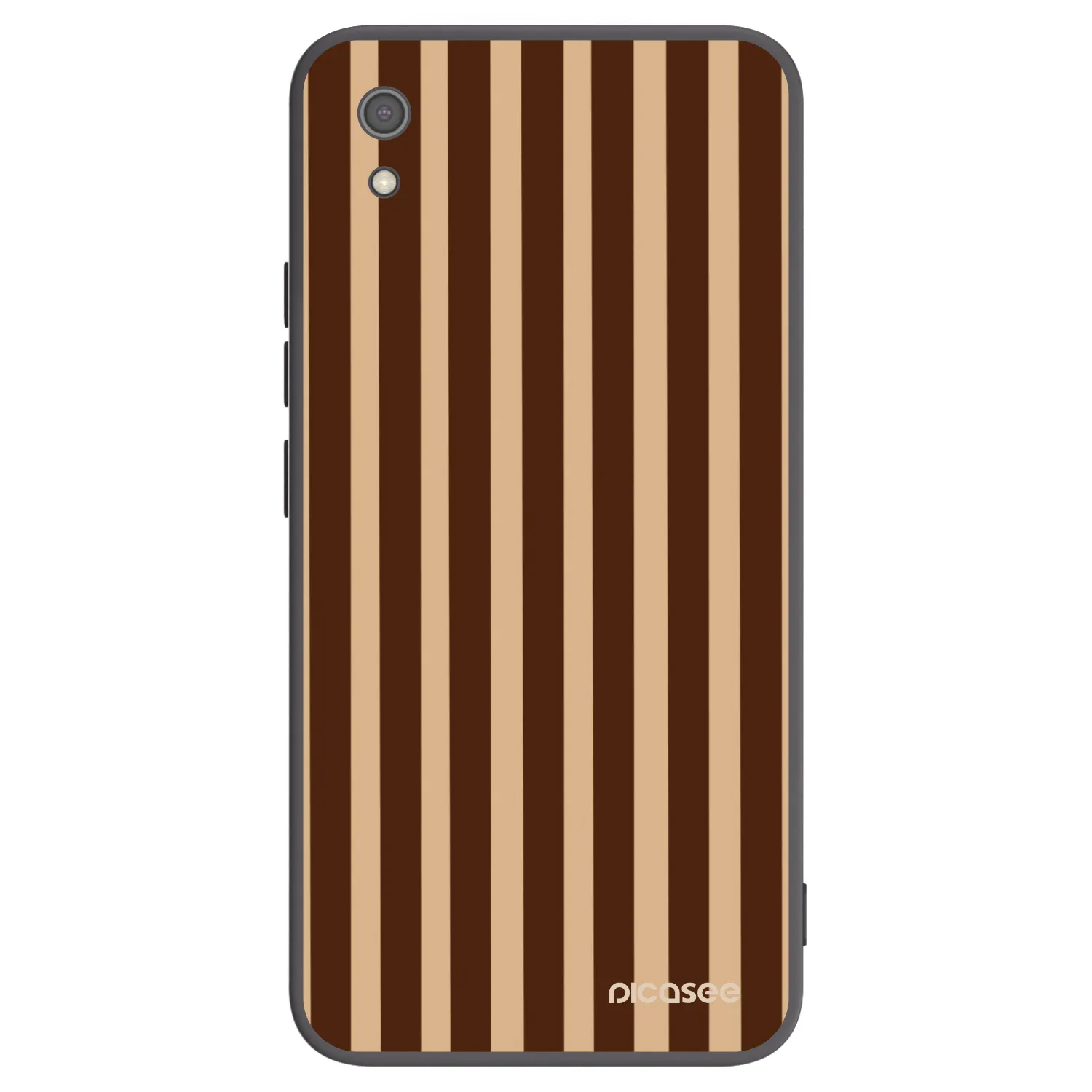 Picasee Μαύρη θήκη σιλικόνης για Xiaomi Redmi 7A - Brown lines