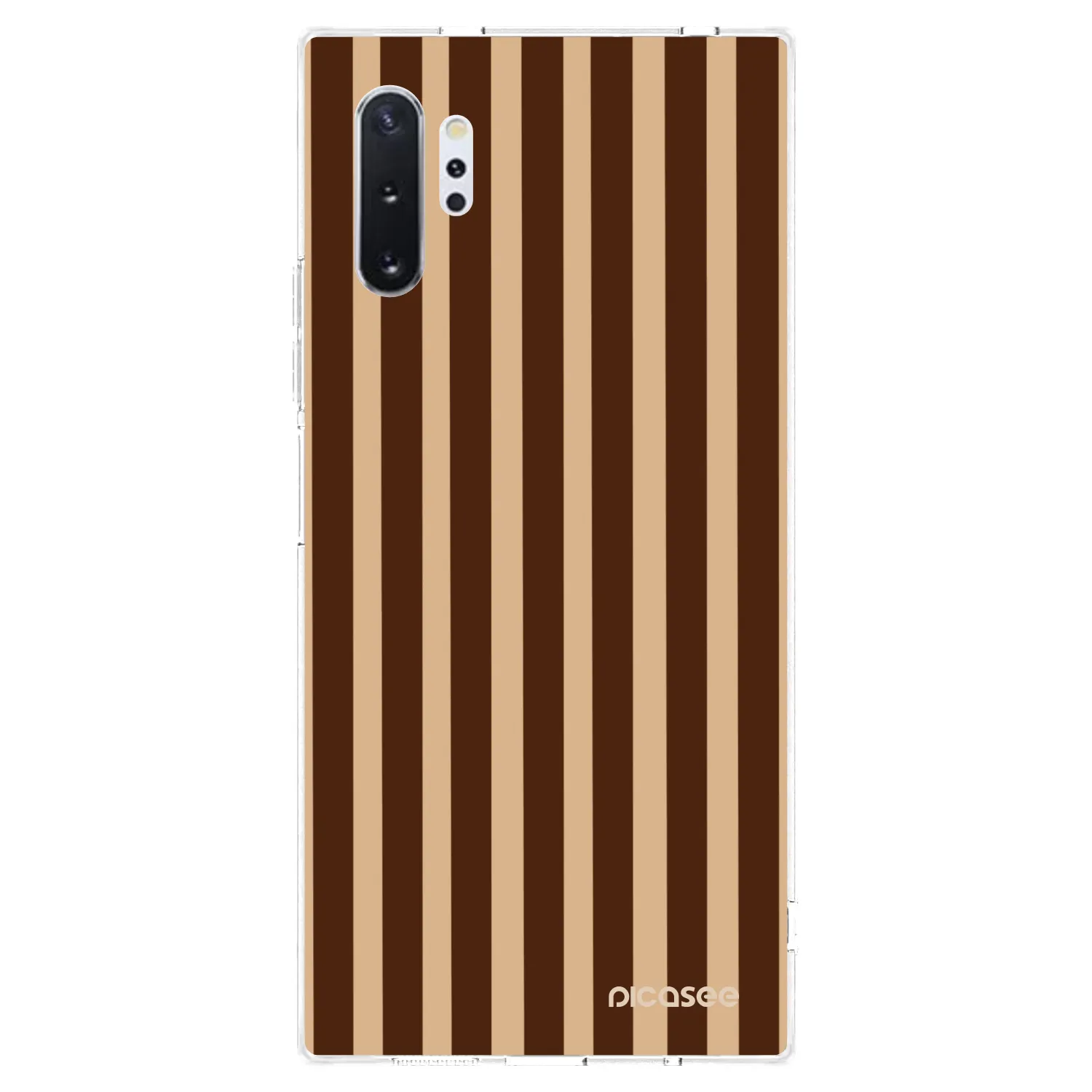 Picasee διαφανής θήκη σιλικόνης Samsung Galaxy Note 10+ N975F - Brown lines