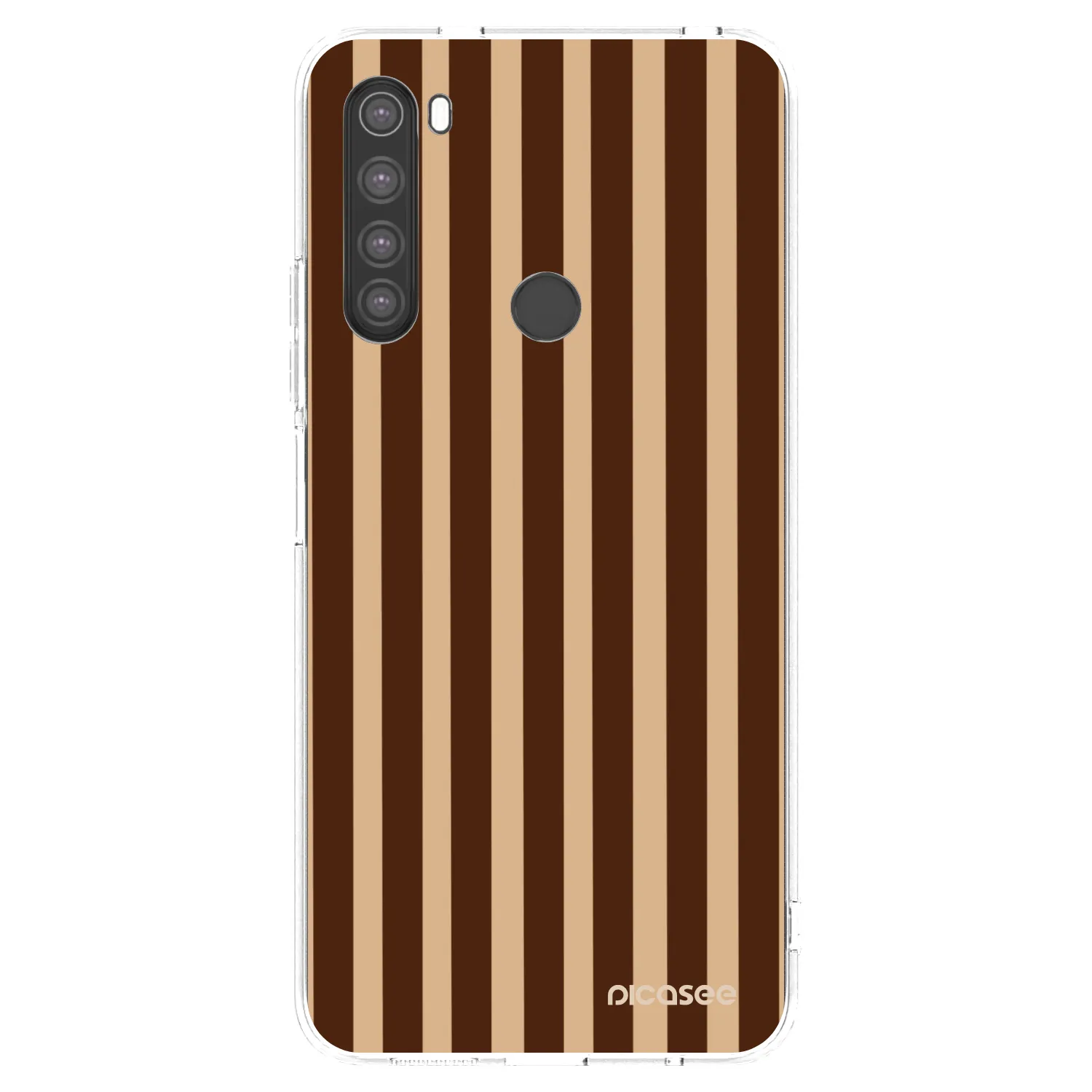 Picasee διαφανής θήκη σιλικόνης Xiaomi Redmi Note 8 - Brown lines