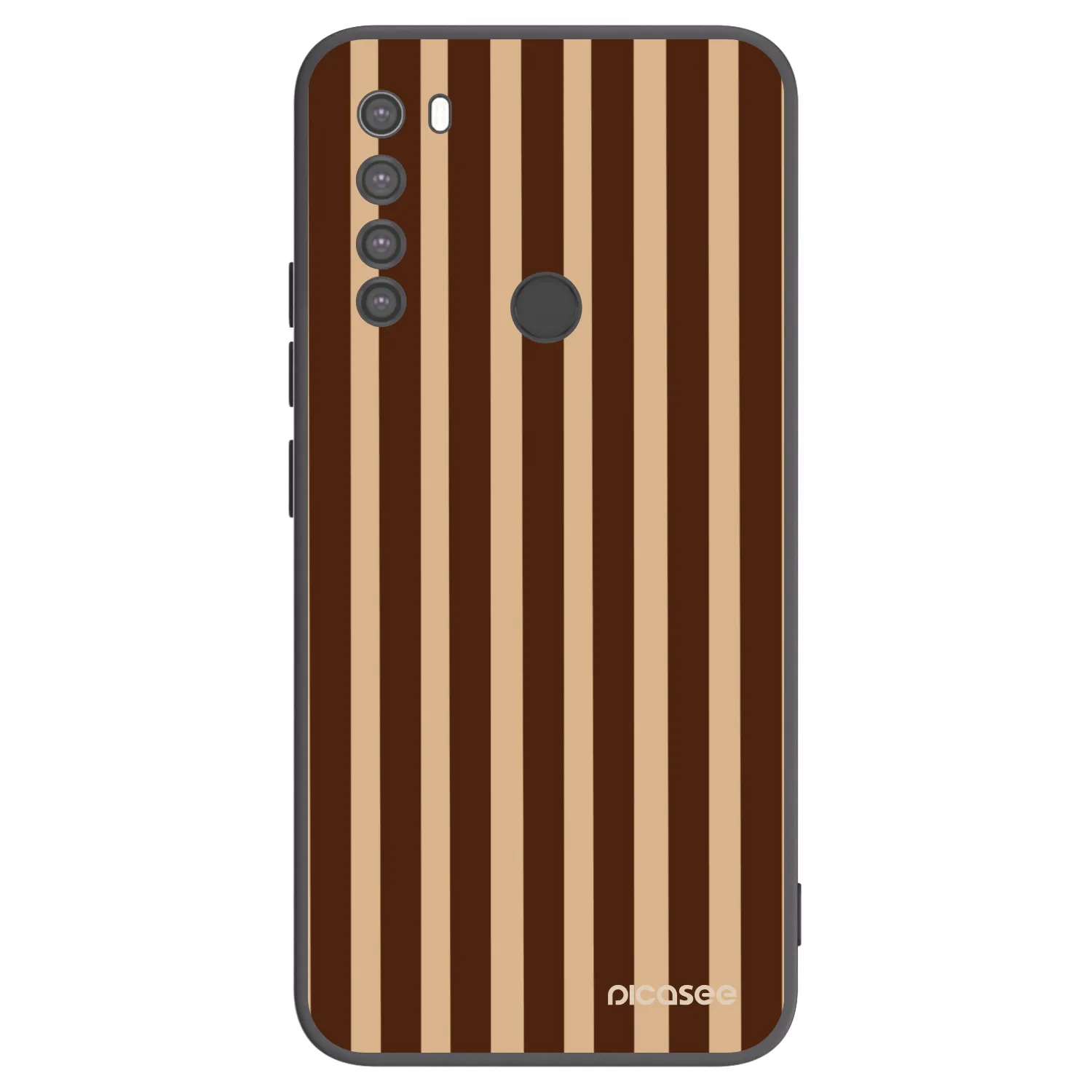 Picasee Μαύρη θήκη σιλικόνης για Xiaomi Redmi Note 8 - Brown lines