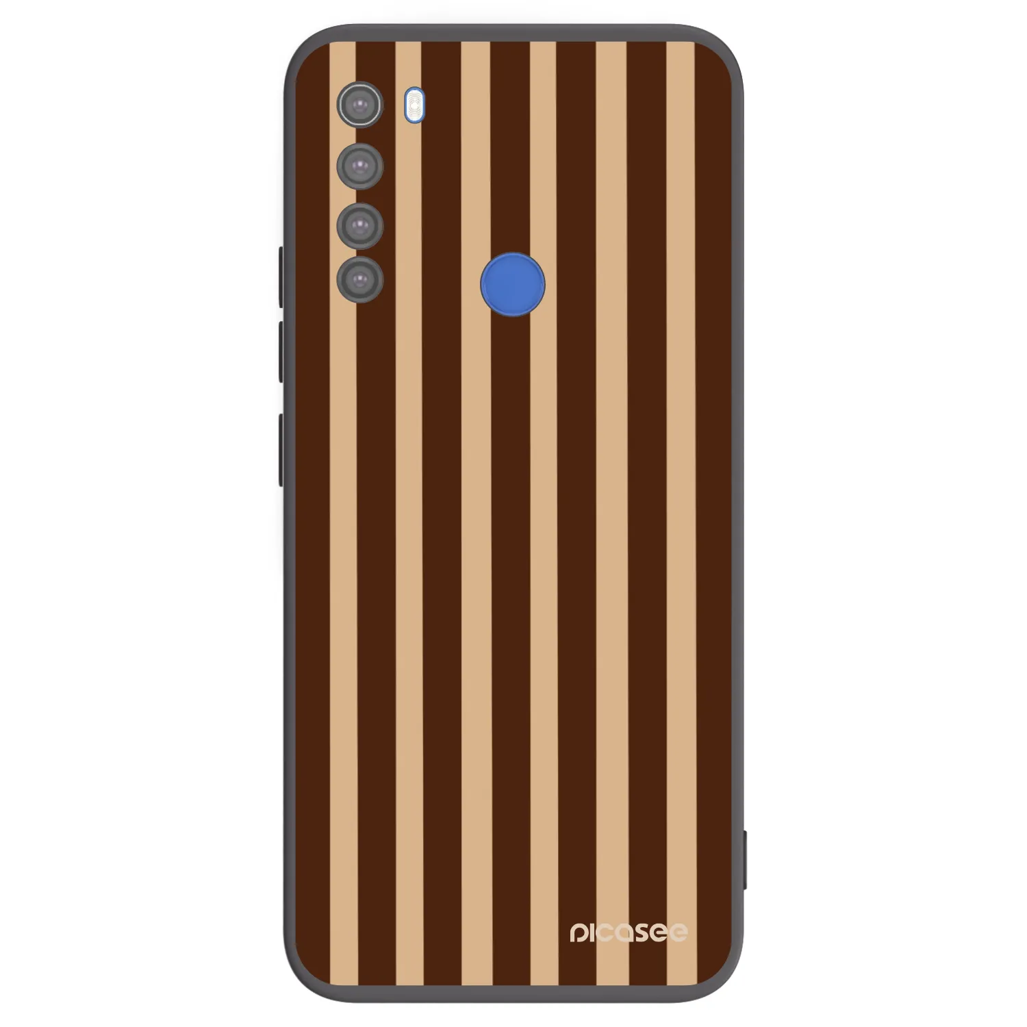 Picasee Μαύρη θήκη σιλικόνης για Xiaomi Redmi Note 8T - Brown lines