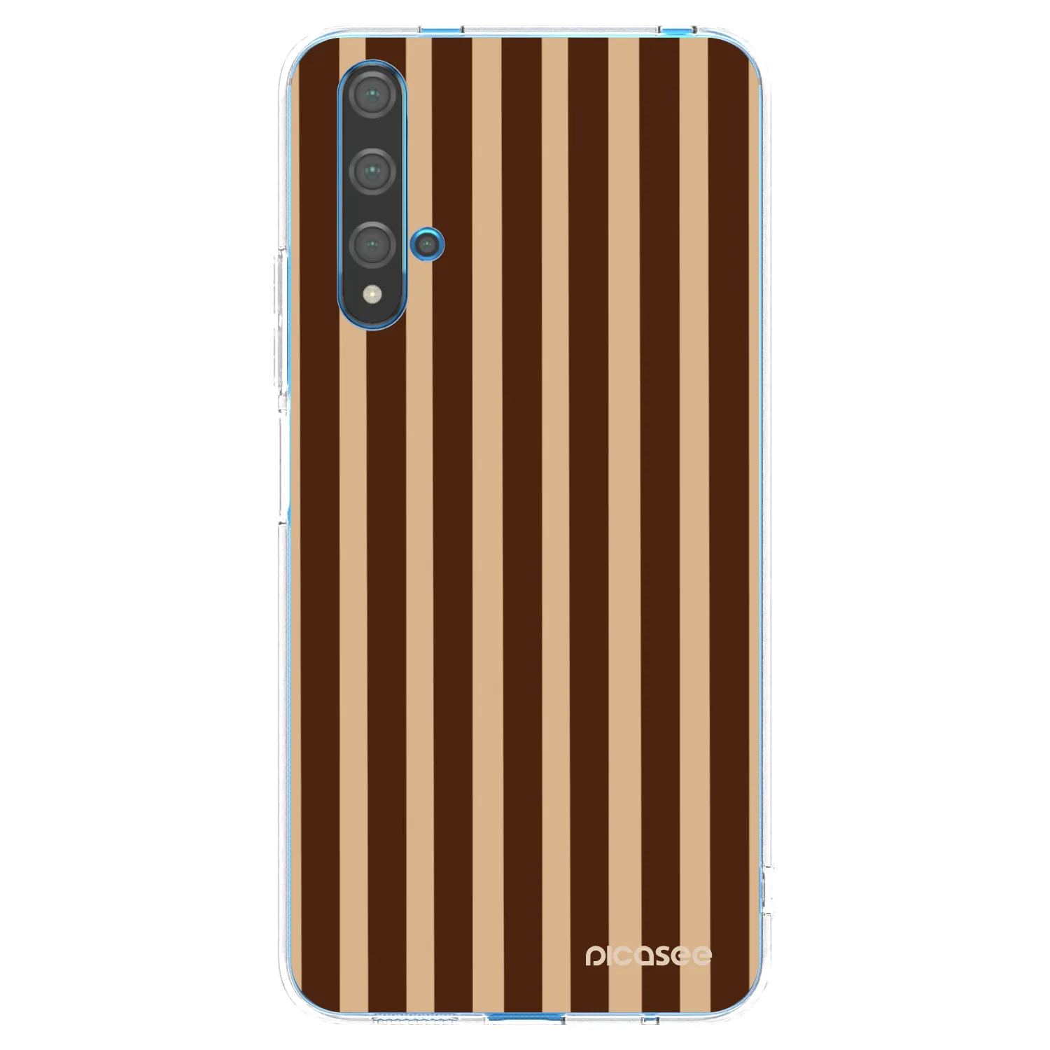 Picasee διαφανής θήκη σιλικόνης Huawei Nova 5T - Brown lines