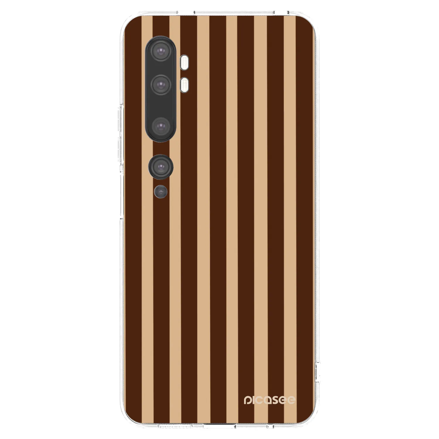 Picasee διαφανής θήκη σιλικόνης Xiaomi Mi Note 10 (Pro) - Brown lines