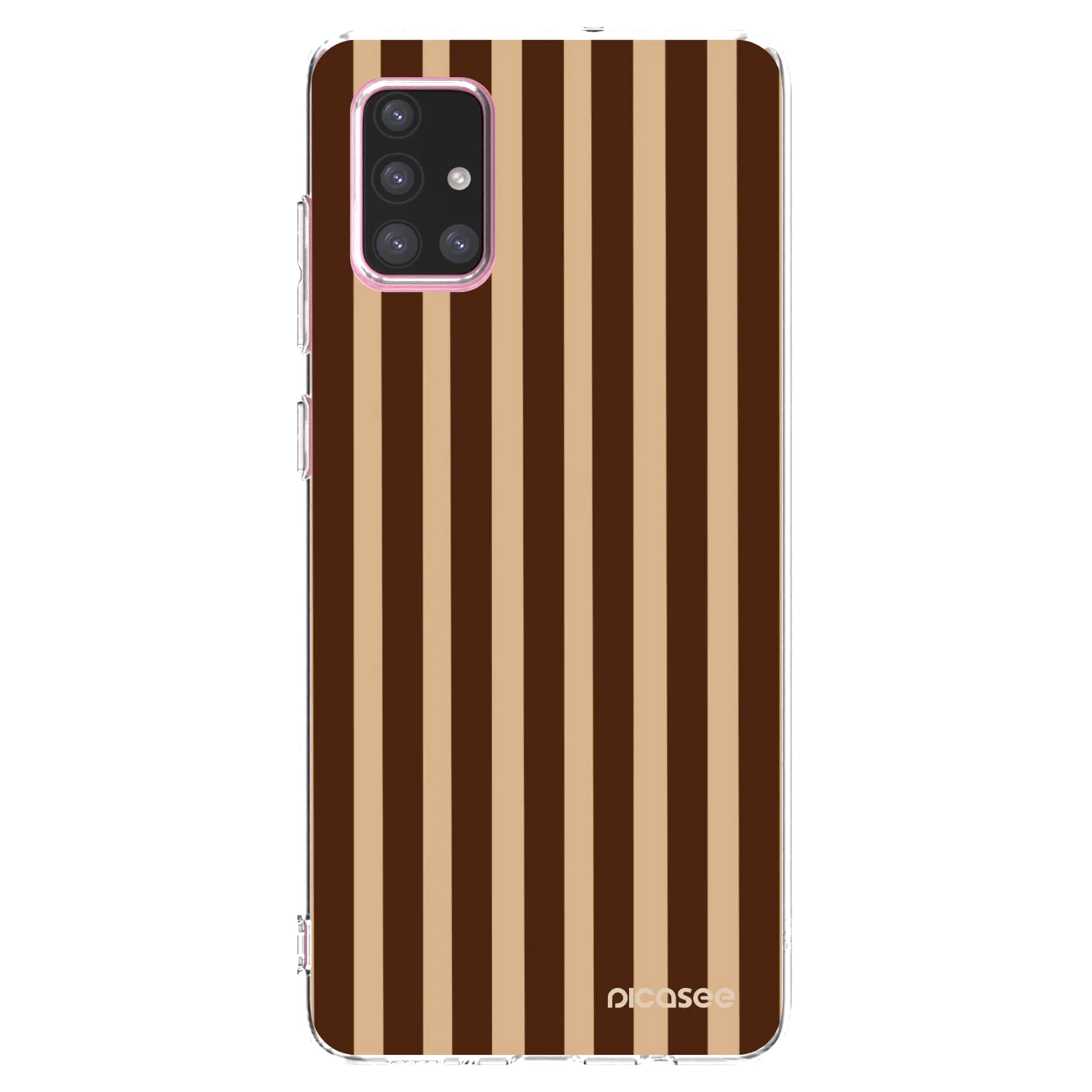 Picasee διαφανής θήκη σιλικόνης Samsung Galaxy A71 A715F - Brown lines